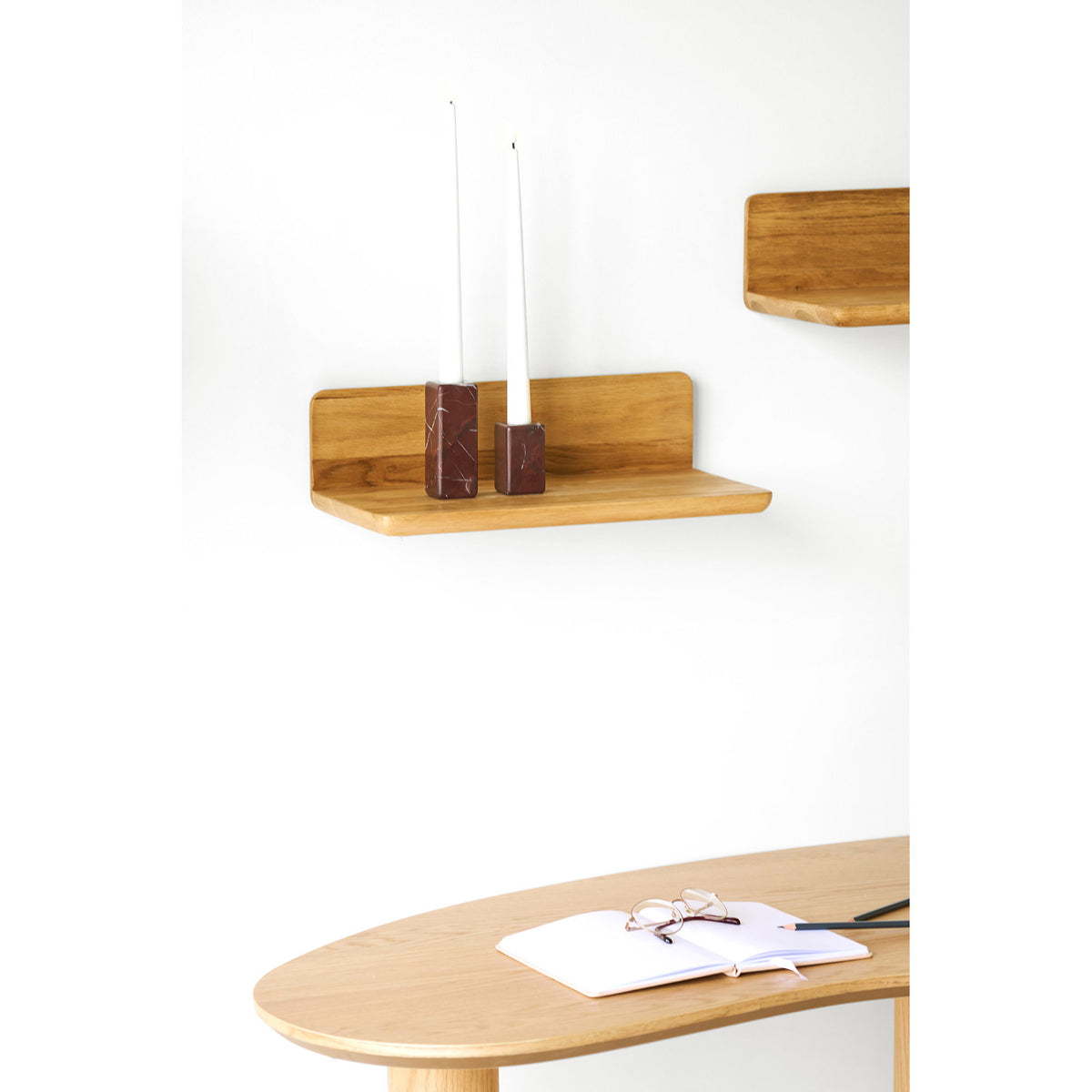 Salina Wandplank - Wandplank, eiken 40x22x12 cm