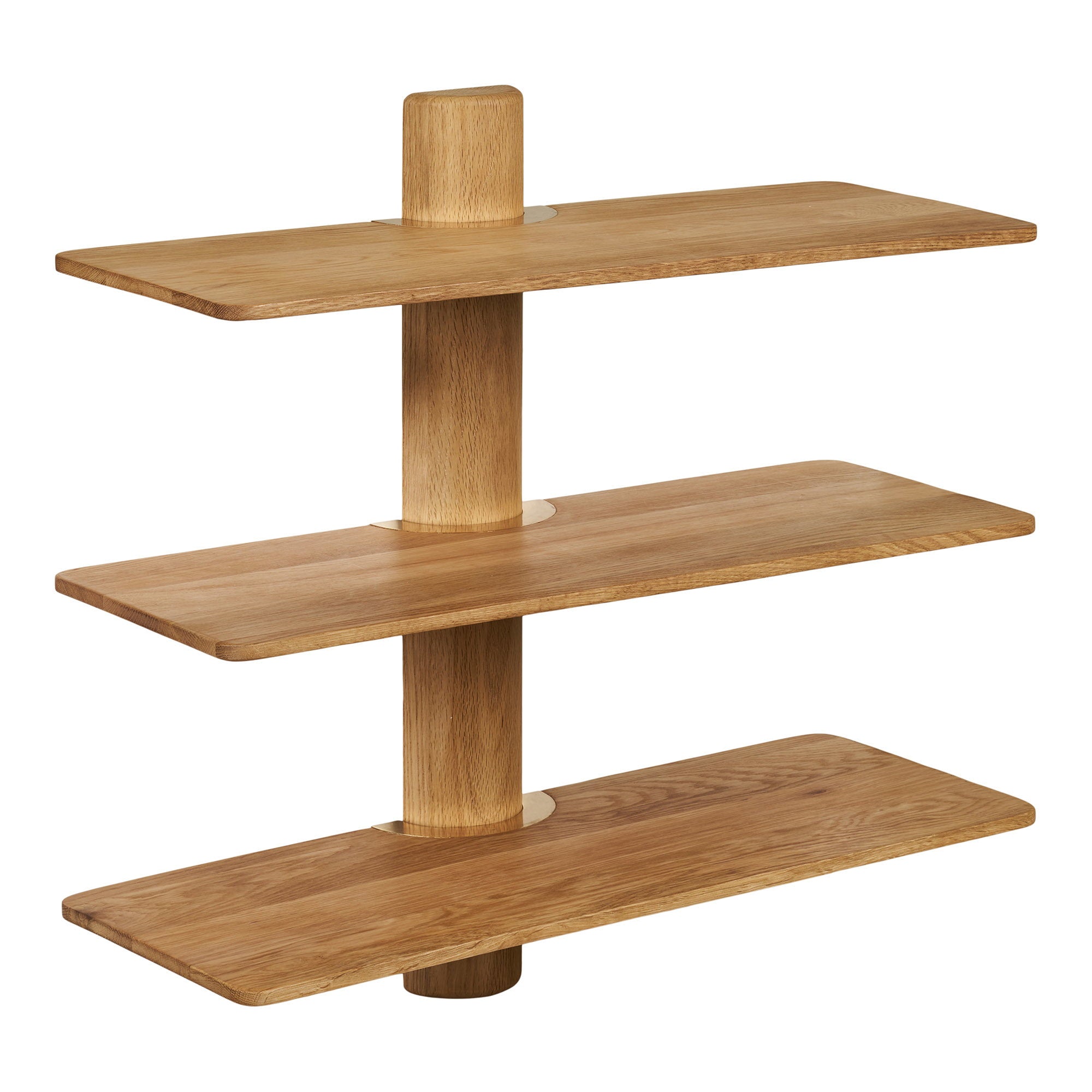 Calcata Wandplank - 3 planken, eiken, 55 x 22 x 55,5 cm