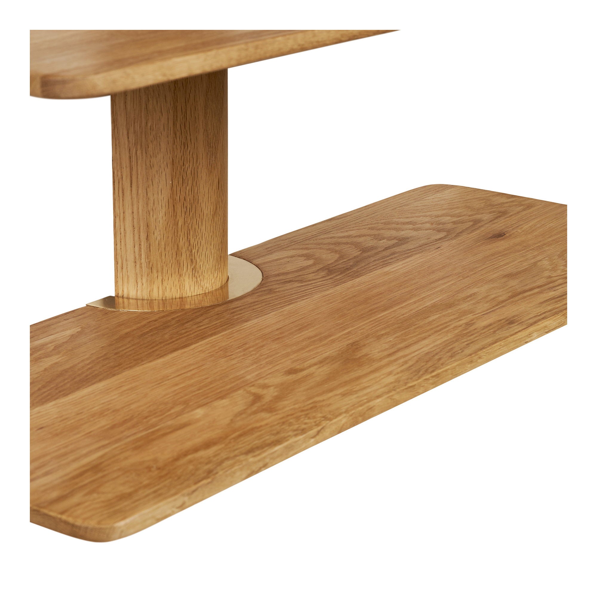 Calcata Wandplank - 3 planken, eiken, 55 x 22 x 55,5 cm