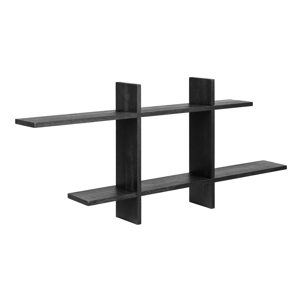 Mostar Wandplank - Wandplank, grenen, zwart 86x10x38 cm