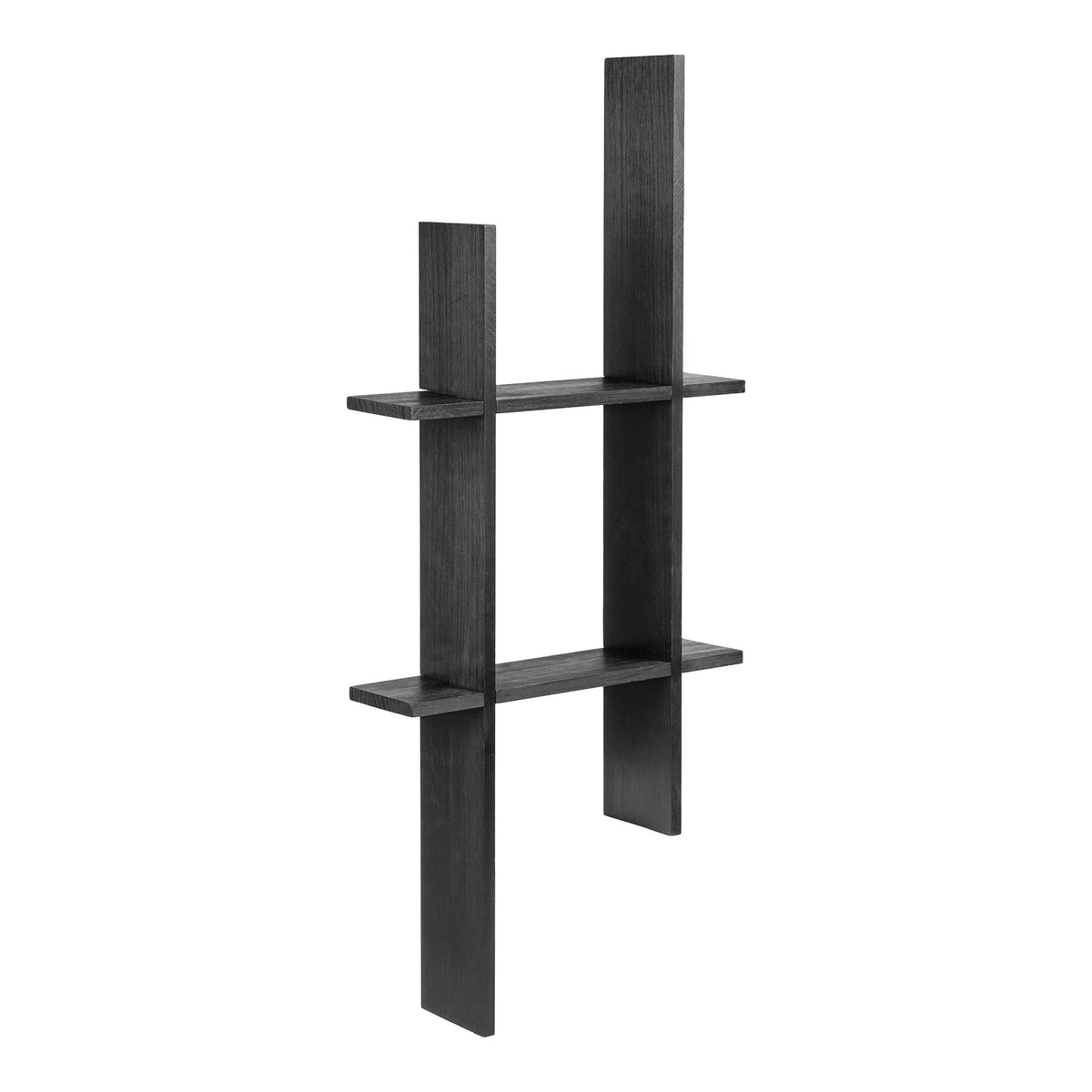 Mostar Wandplank - Wandplank, grenen, zwart 86x10x38 cm
