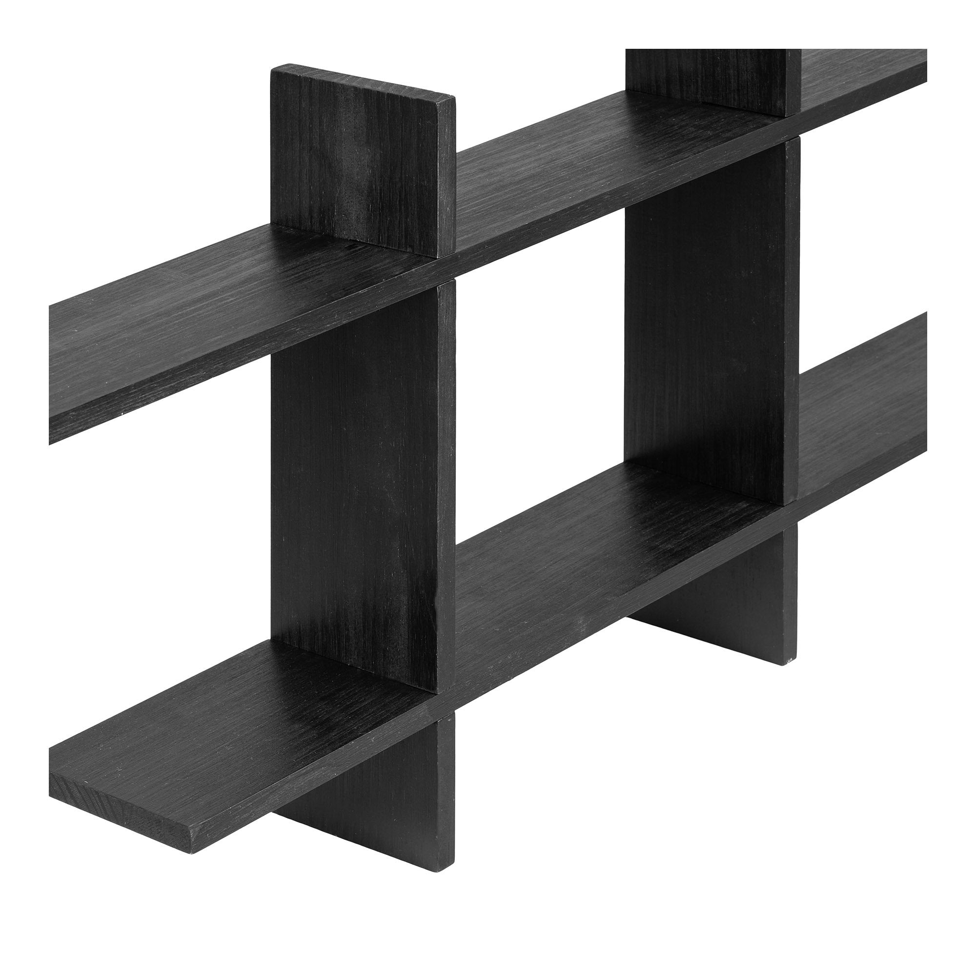 Mostar Wandplank - Wandplank, grenen, zwart 86x10x38 cm