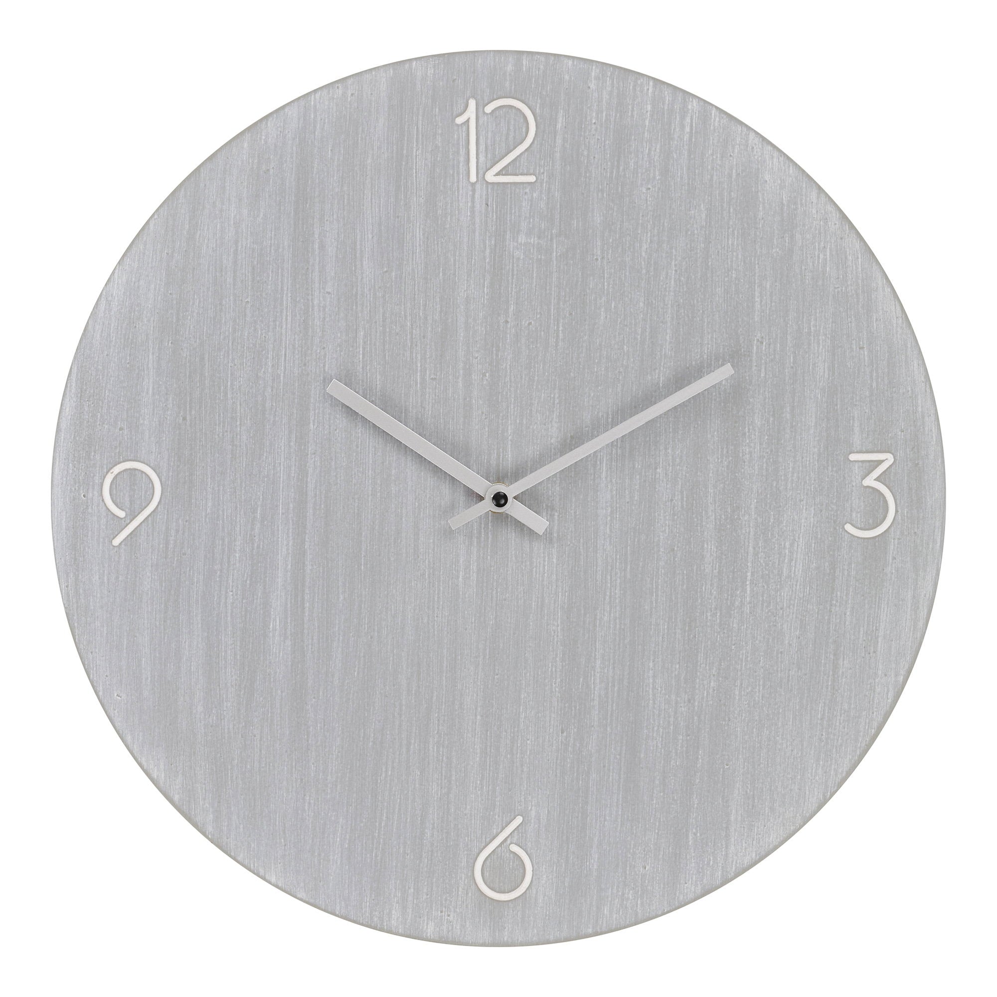 Ravenna Wandklok - Wandklok, MDF, lichtgrijs, geruisloos uurwerk ø40 cm