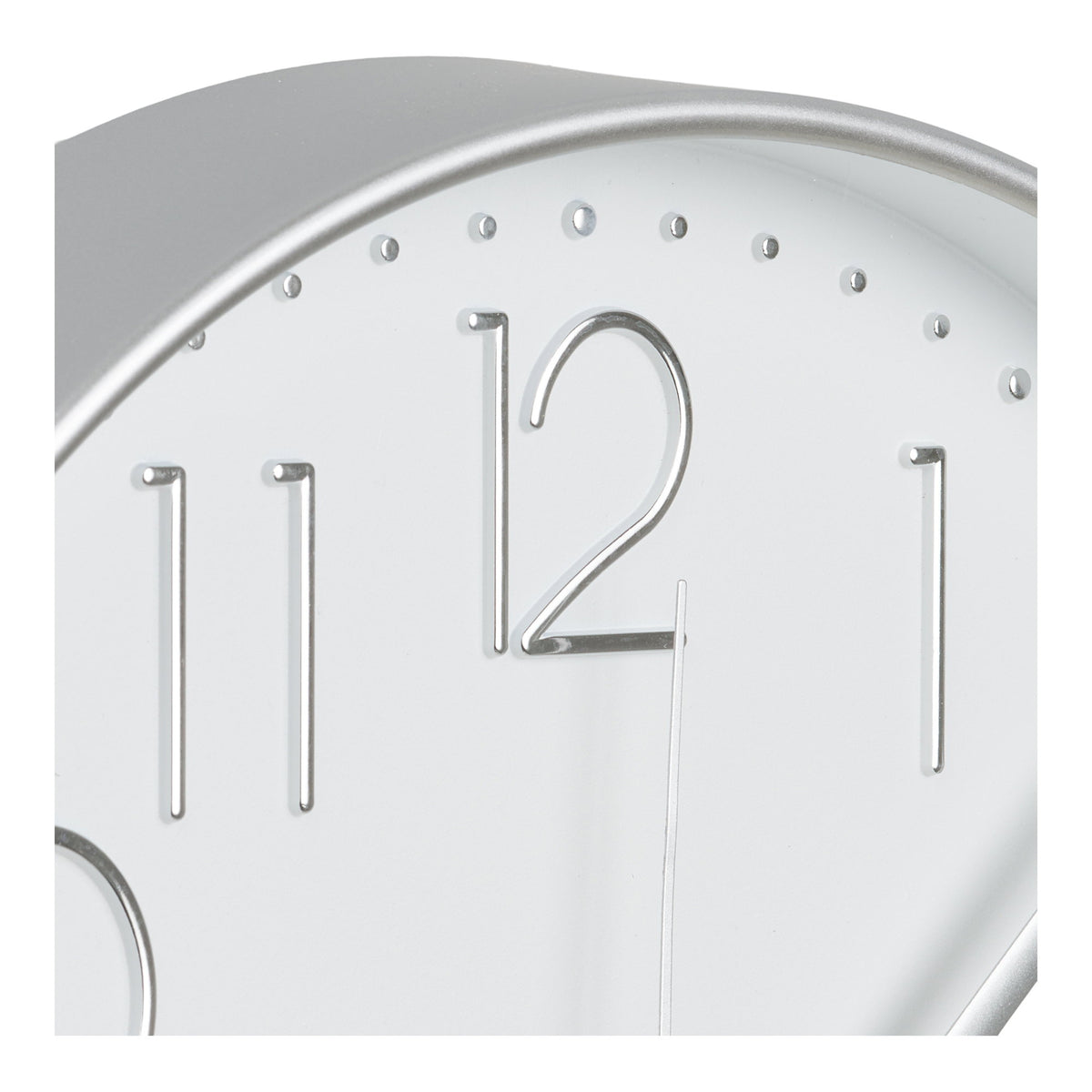 Lalibela Wandklok - Wandklok, zilver, geruisloos uurwerk ø30 cm