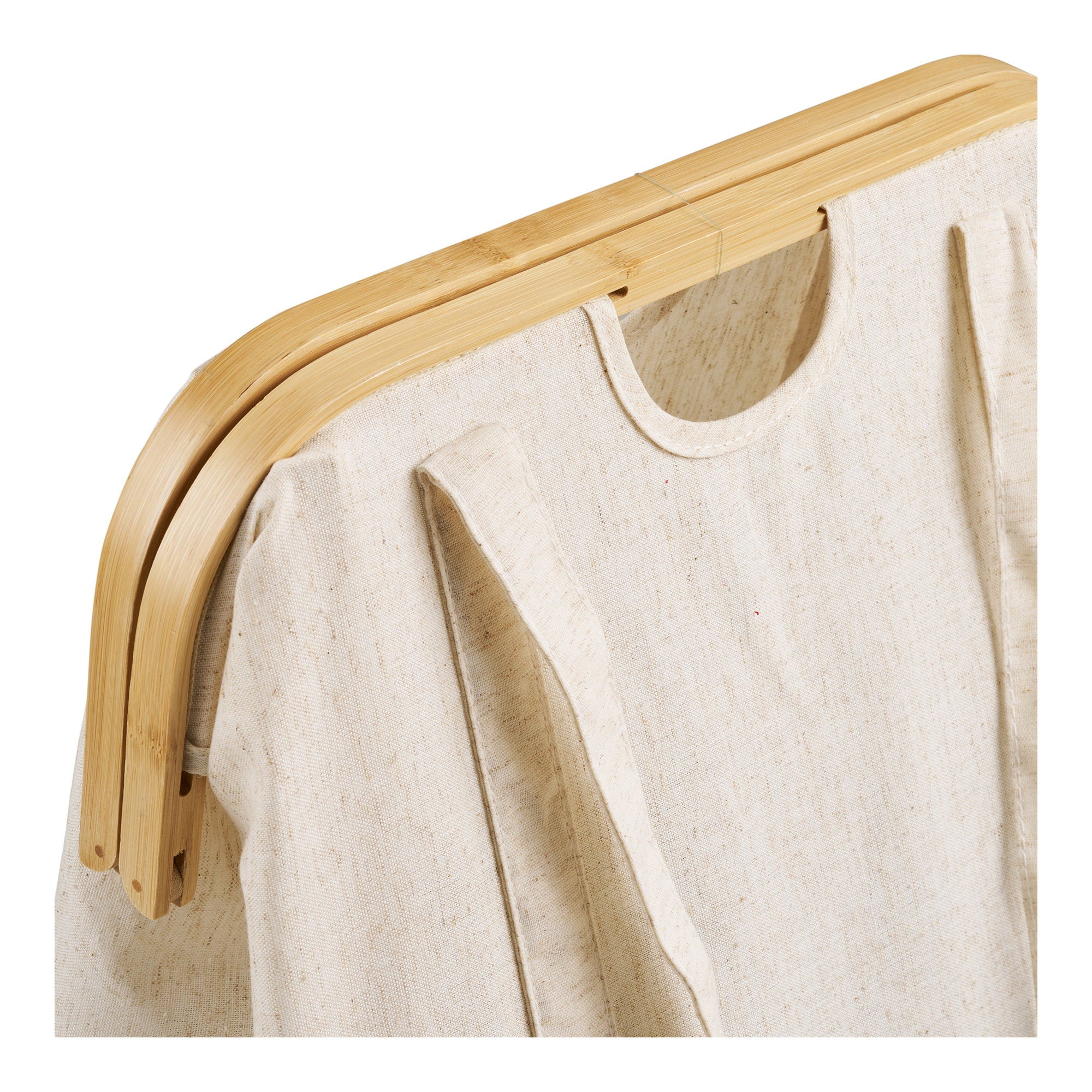 Noto Waszak - waszak, bamboe/textiel, off-white/bruin, 40x30x45 cm