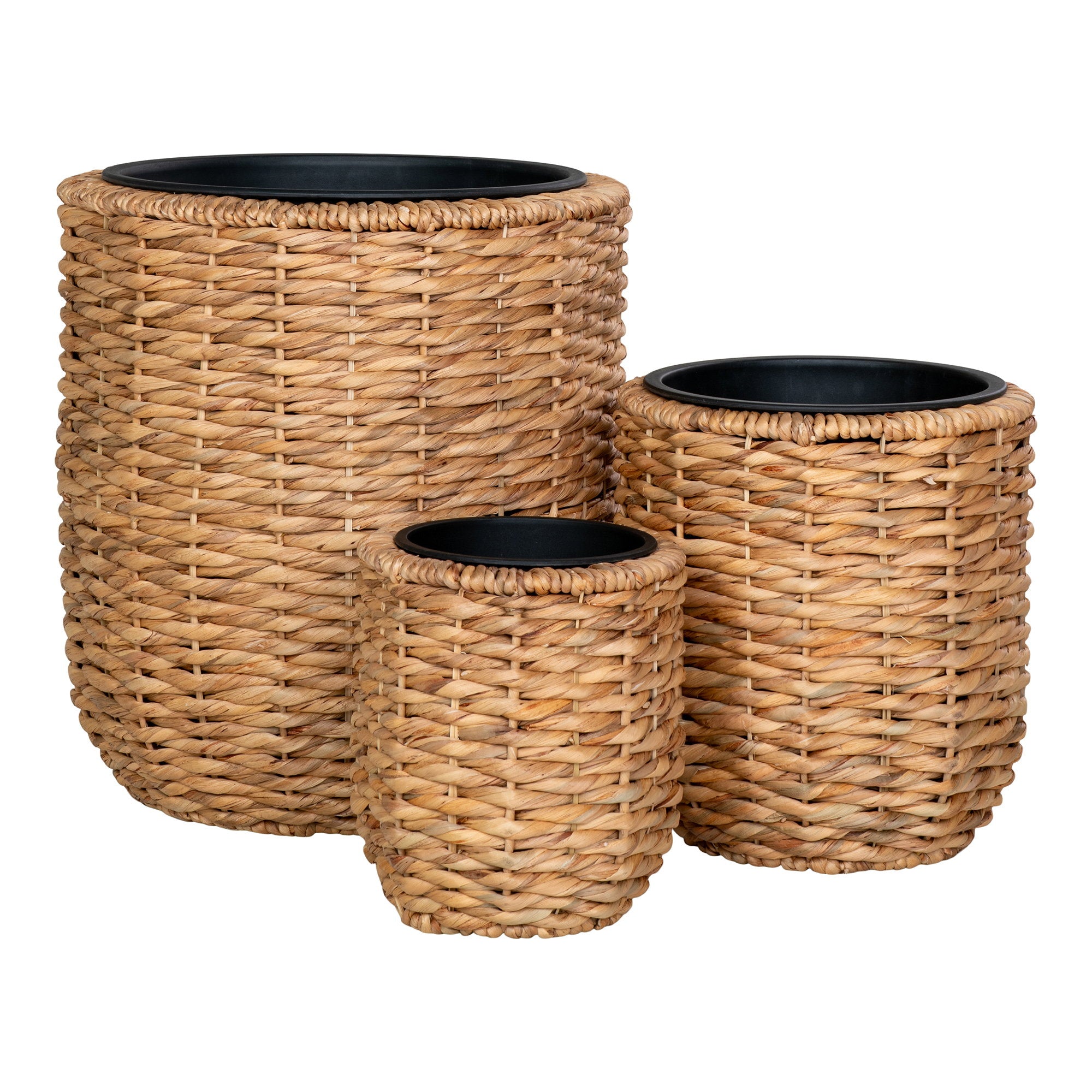 Hanoi Bloempot - Bloempot, waterhyacint, naturel set van 3
