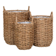 Hue Baskets - Manden van zeegras, naturel, set van 3