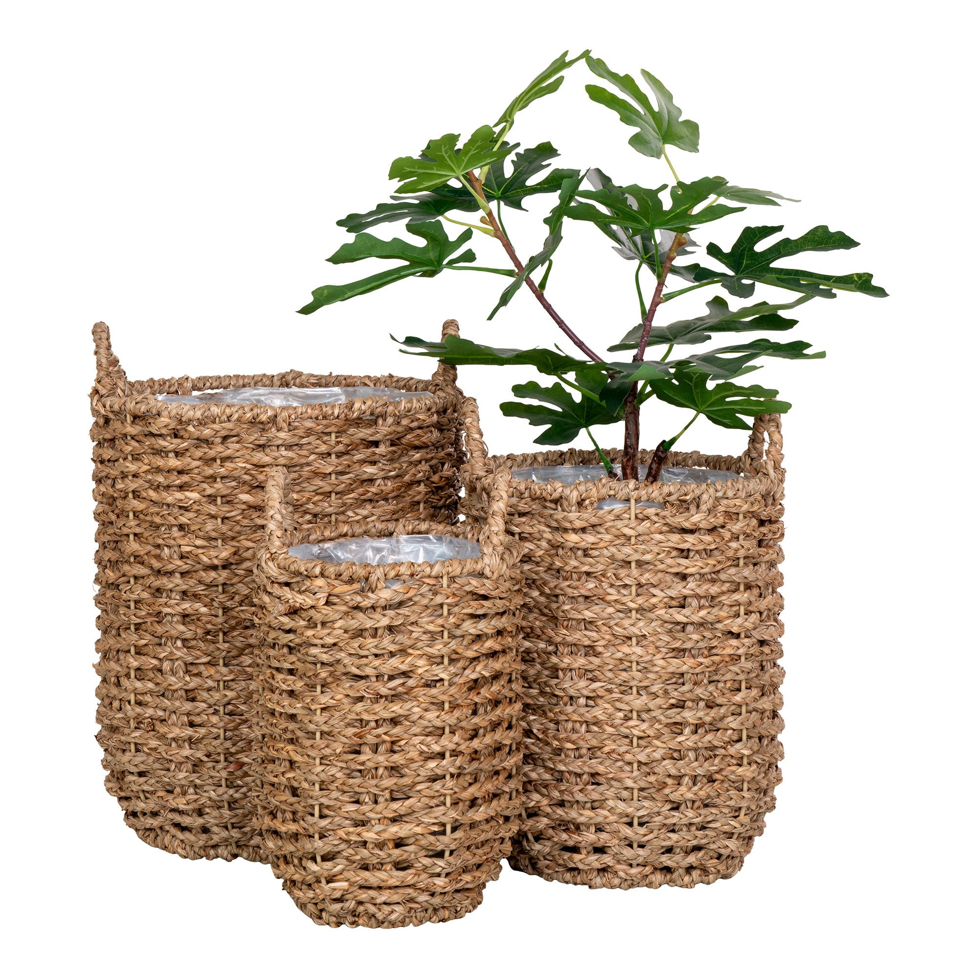 Hue Baskets - Manden van zeegras, naturel, set van 3