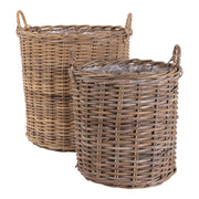 Indo Baskets - Manden, kubu-rotan, naturel set van 2