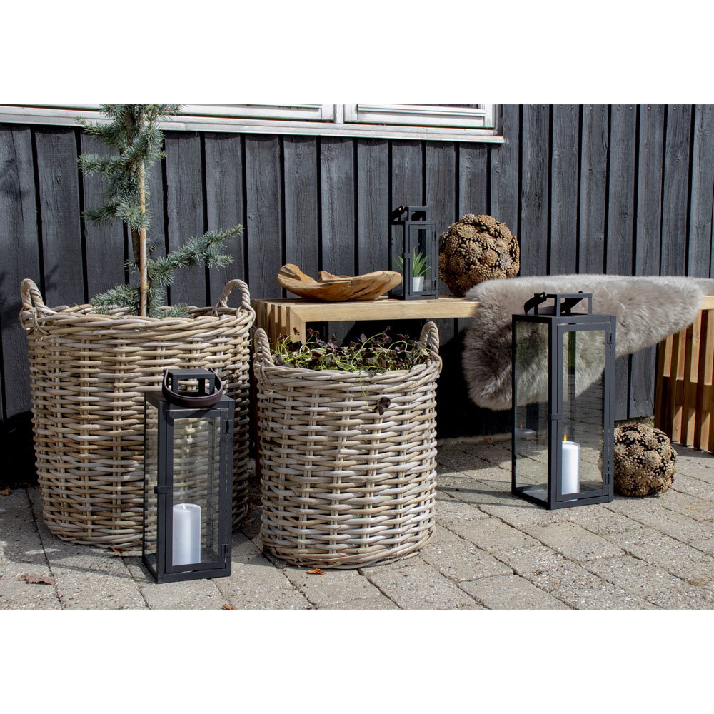 Indo Baskets - Manden, kubu-rotan, naturel set van 2