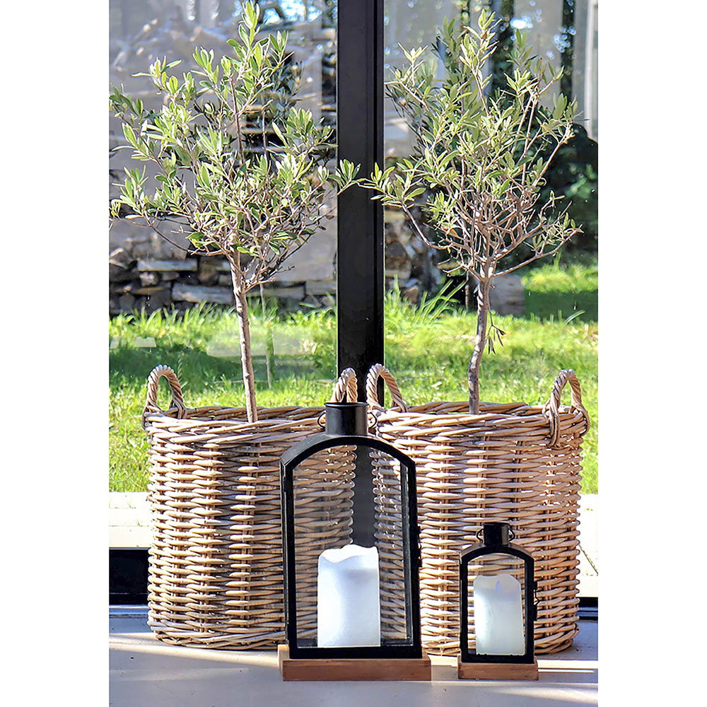 Indo Baskets - Manden, kubu-rotan, naturel set van 2