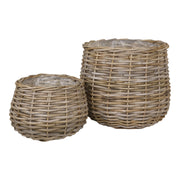 Pulo Baskets - Manden, kubu rotan, naturel set van 2