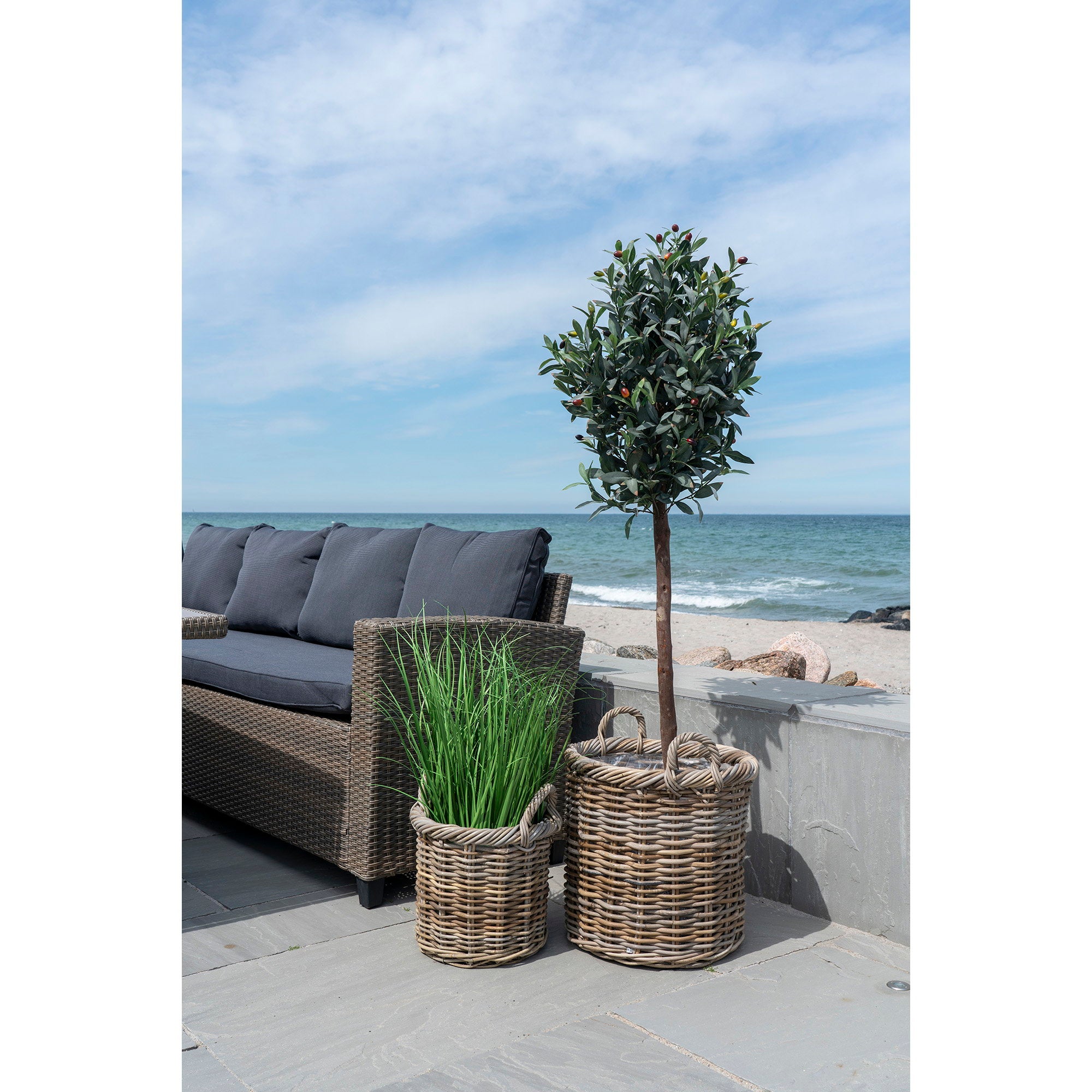 Gili Baskets - Manden, kubu rattan, naturel set van 2
