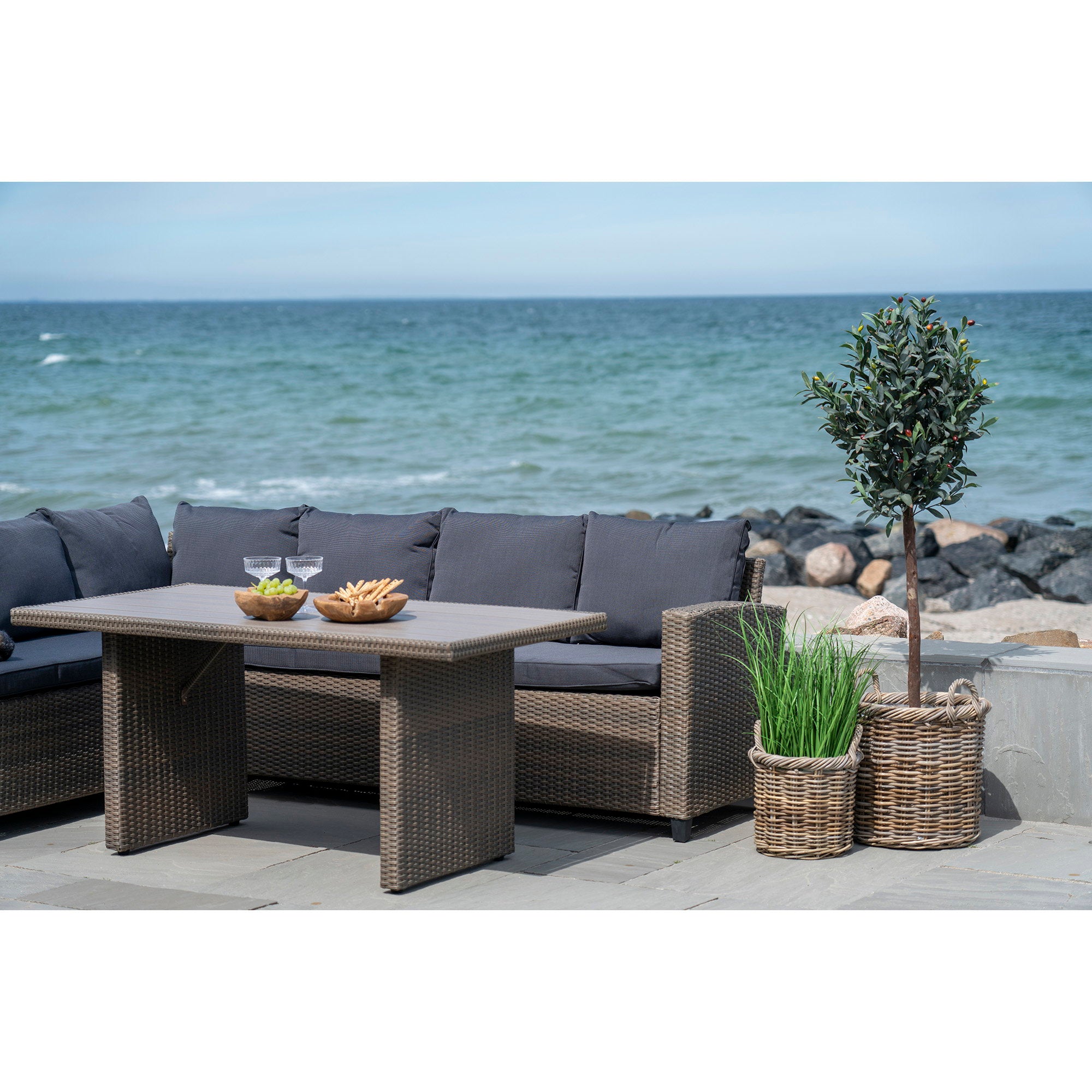 Gili Baskets - Manden, kubu rattan, naturel set van 2