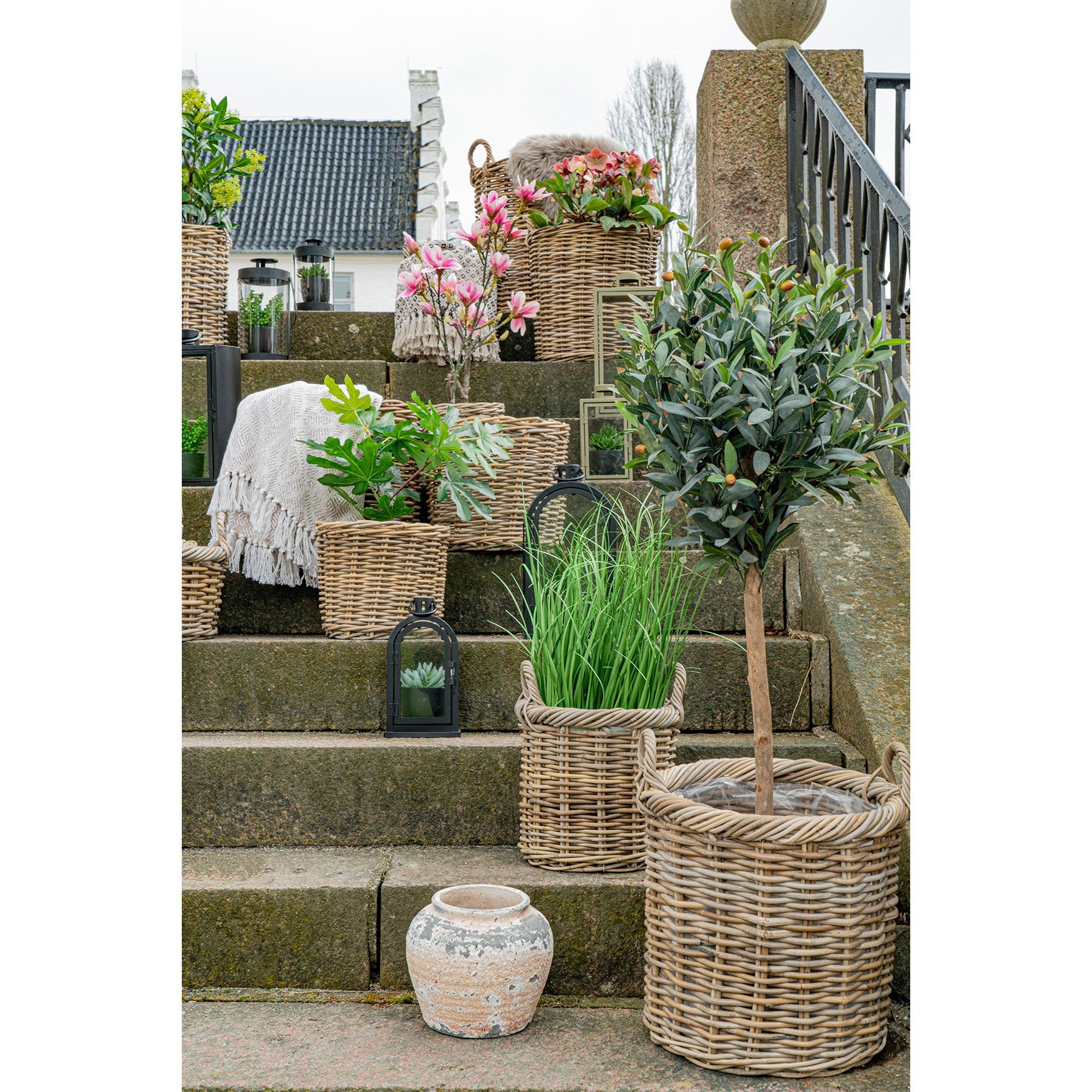 Gili Baskets - Manden, kubu rattan, naturel set van 2