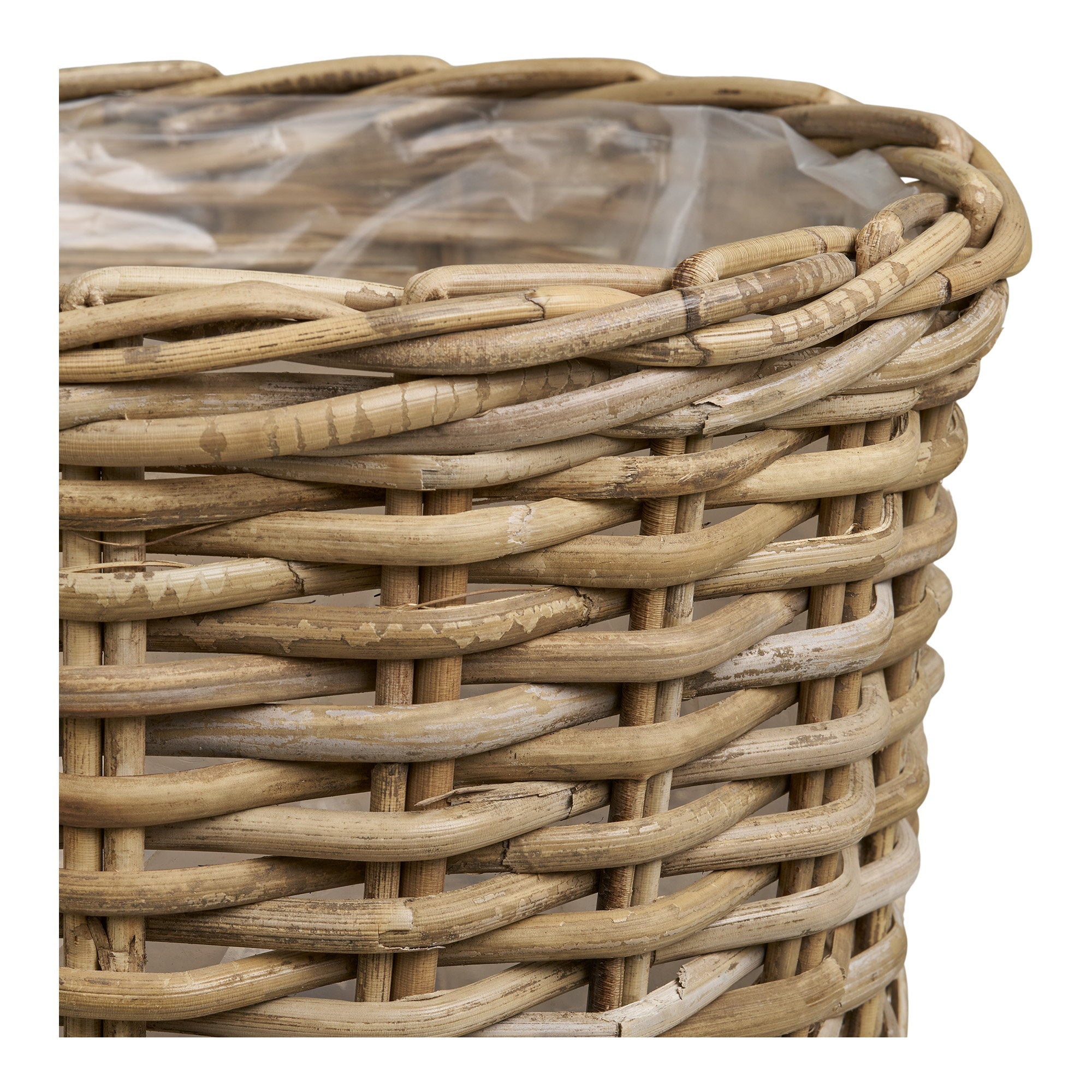 Kalak Baskets - Manden, kubu-rattan, naturel set van 2
