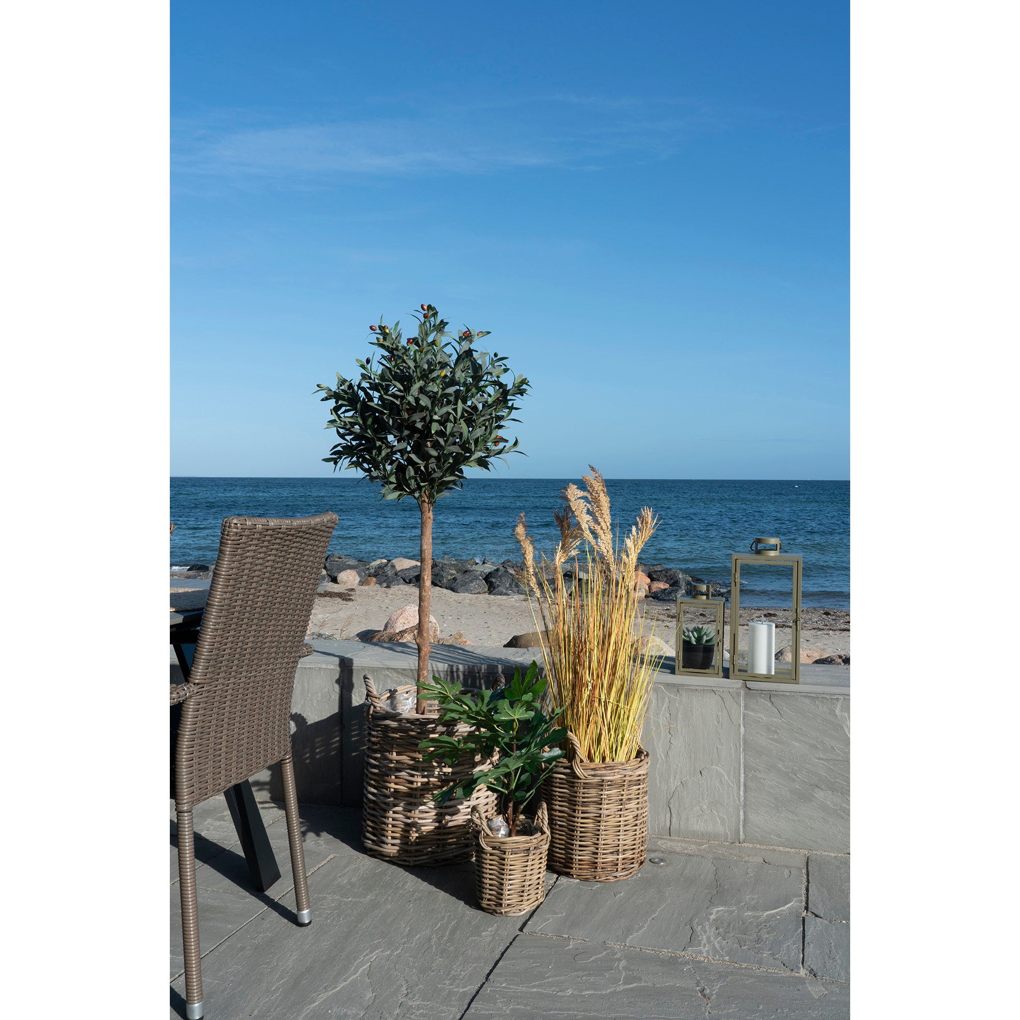Sema Baskets - Manden, kubu-rotan, naturel set van 3