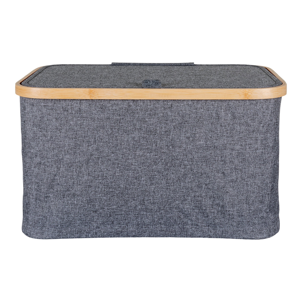 Noto Basket - Mand, bamboe/textiel, donkergrijs 30x45x25 cm