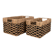 Salar Baskets - Manden van zeegras, zwart/naturel, set van 2