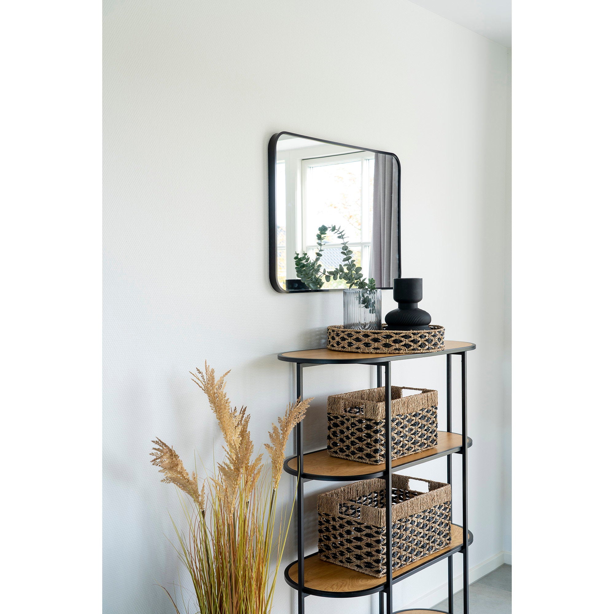Salar Baskets - Manden van zeegras, zwart/naturel, set van 2