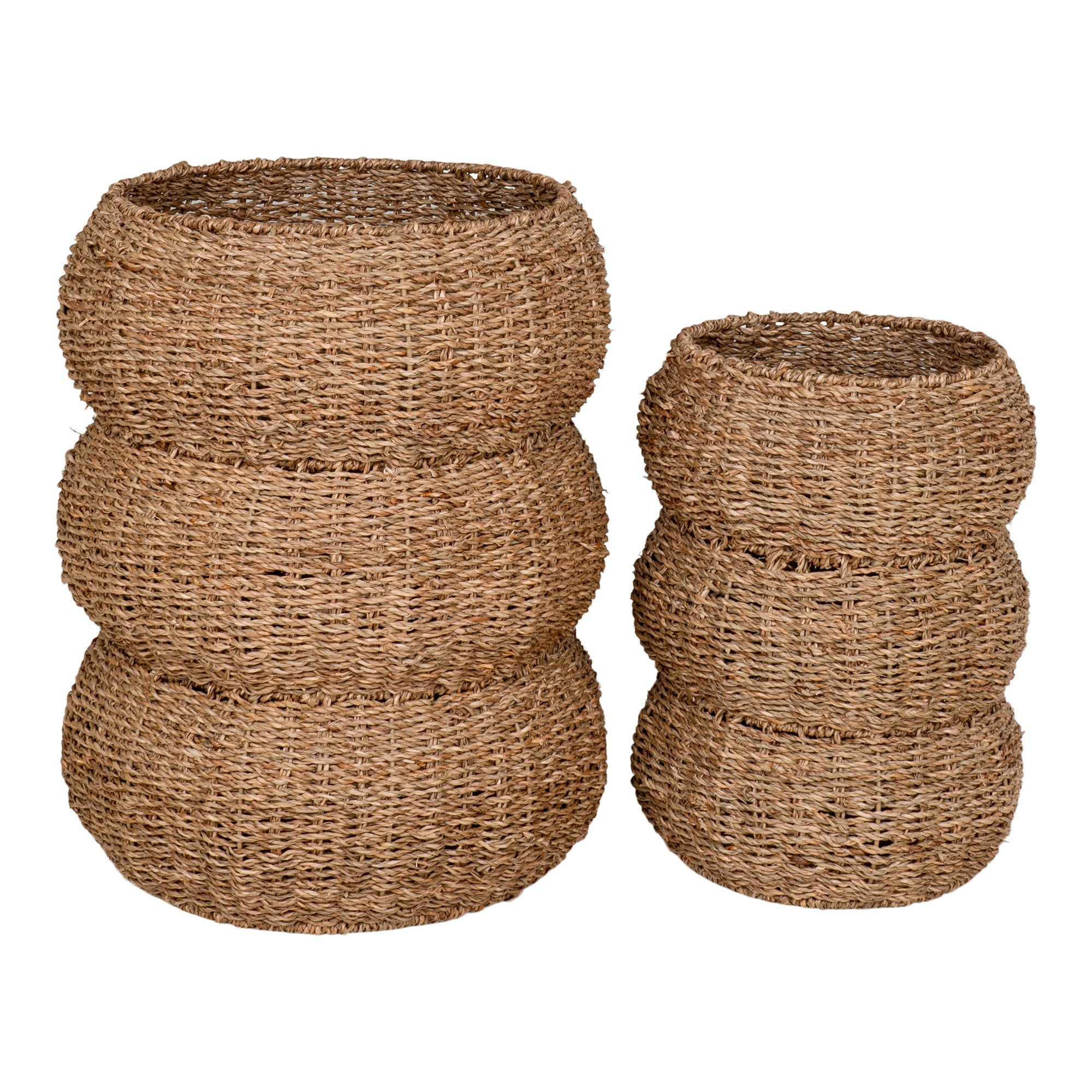 Sarbas Baskets - Manden, zeegras, naturel, set van 2