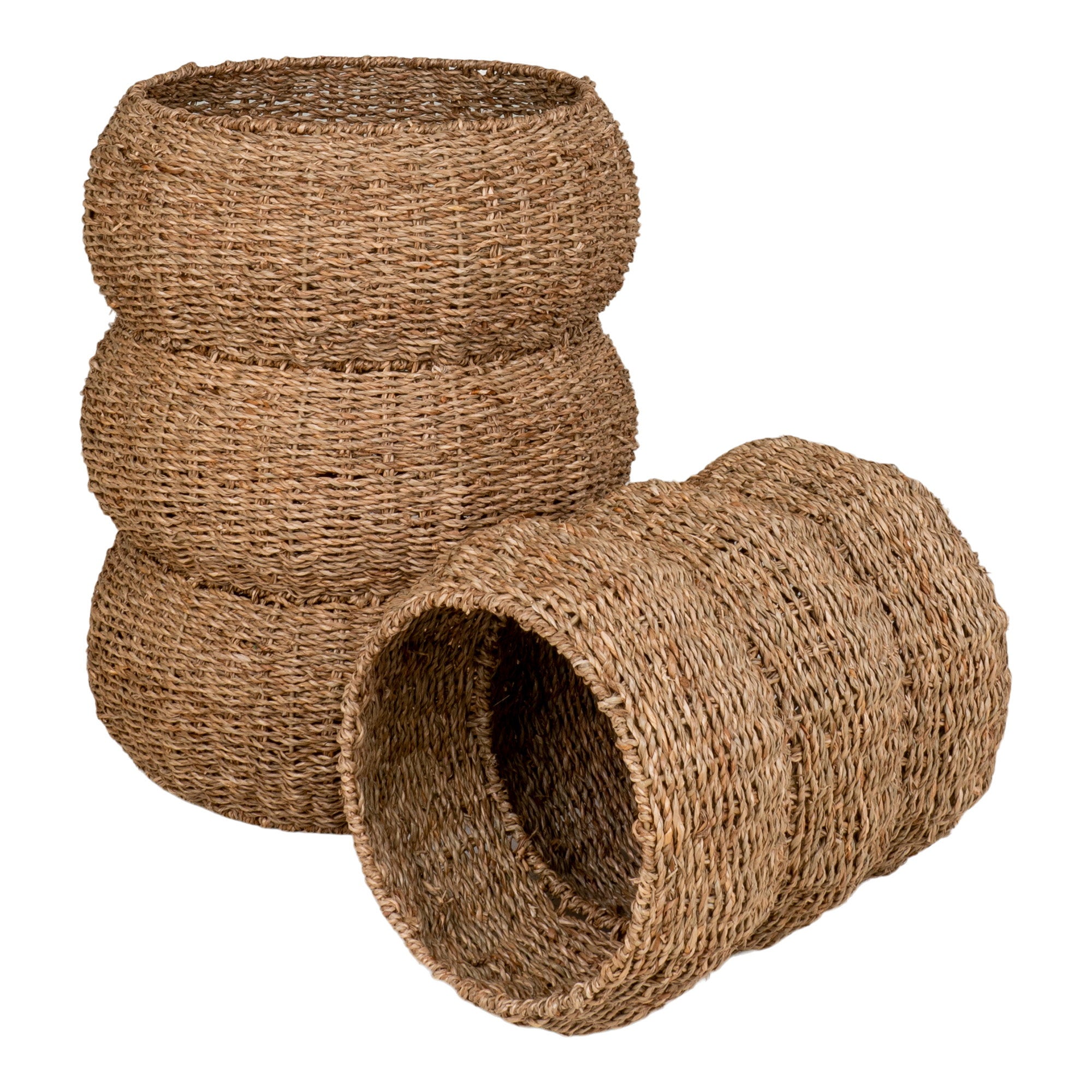 Sarbas Baskets - Manden, zeegras, naturel, set van 2