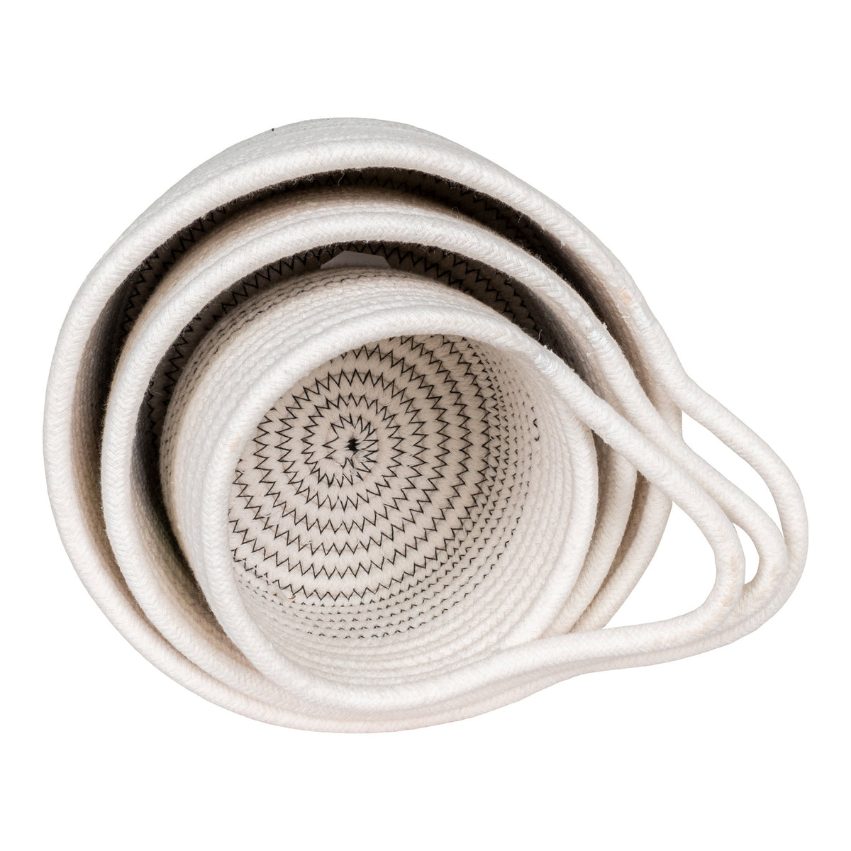 Algar Baskets - Manden, katoen, wit/grijs, set van 3