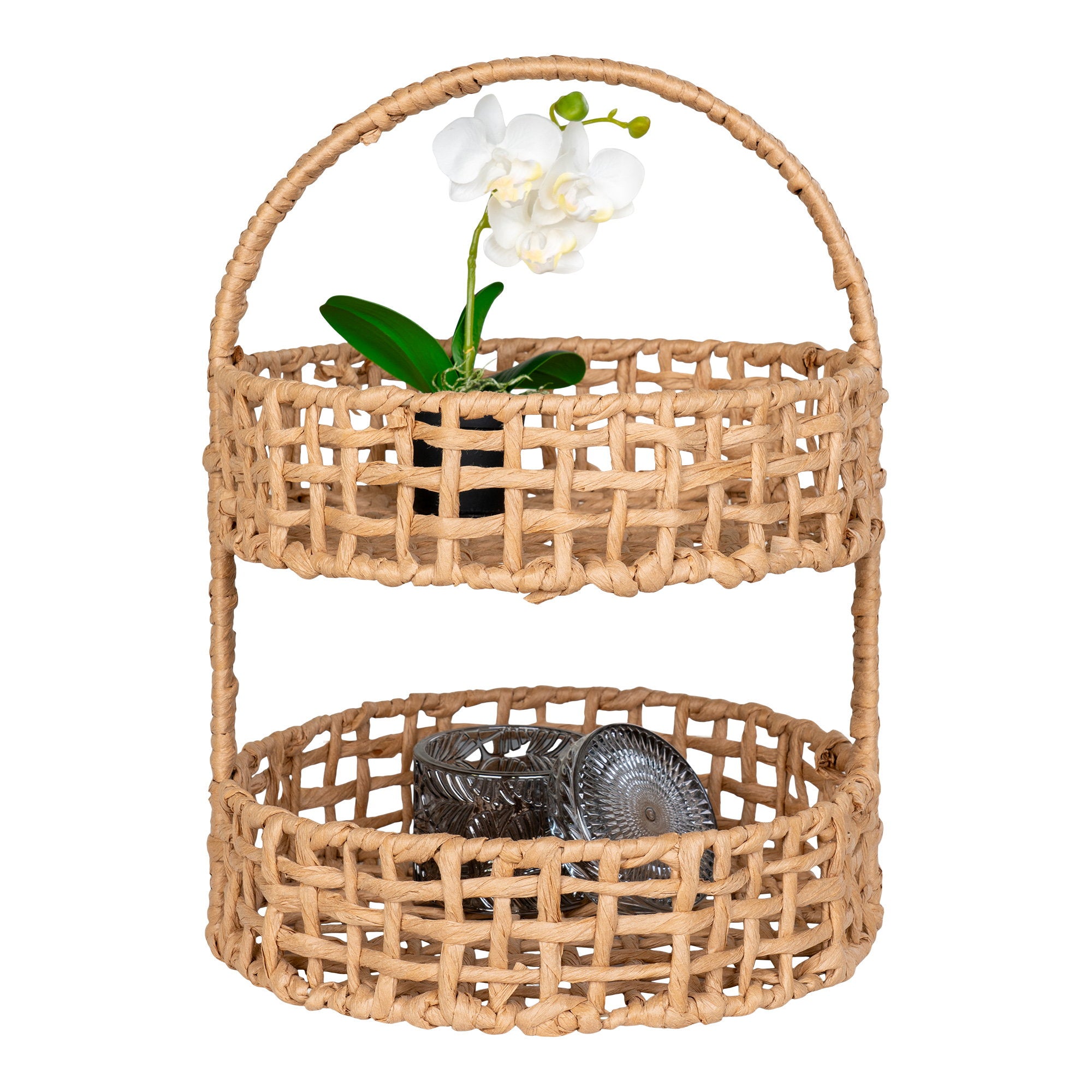 Anadia Tray - Dienblad, papier, naturel ø29x39 cm