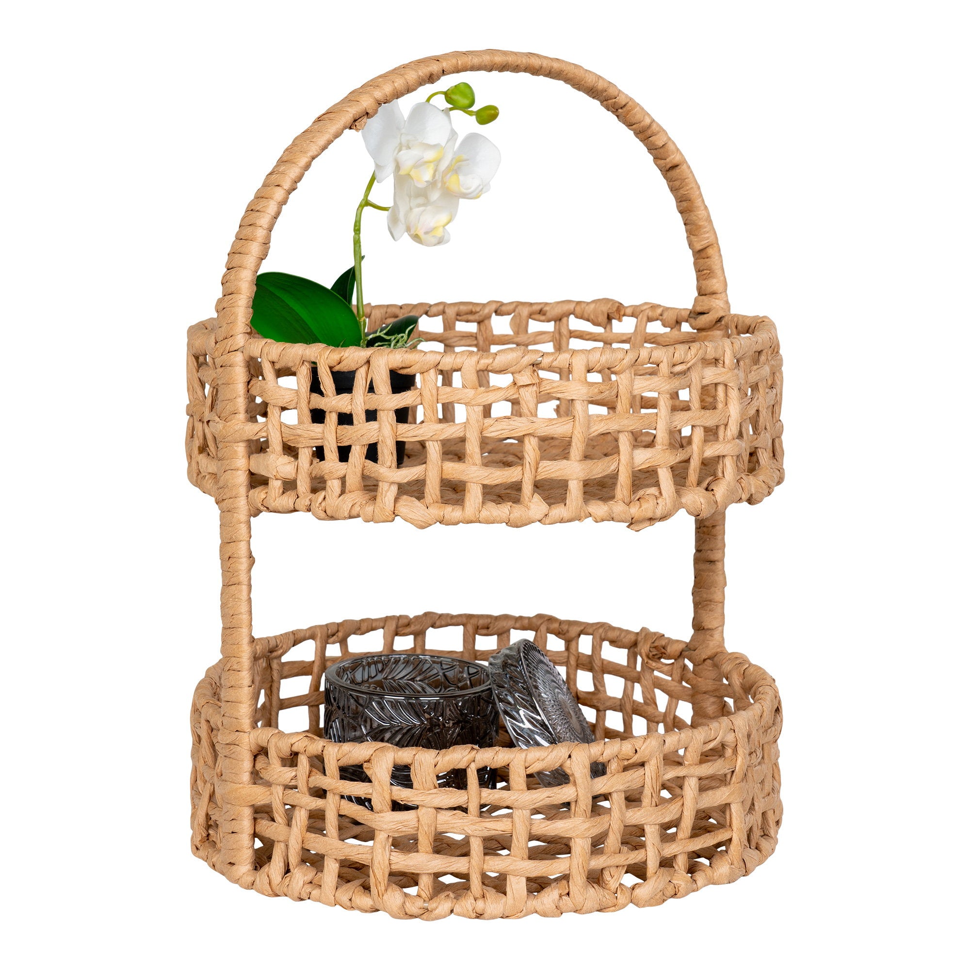 Anadia Tray - Dienblad, papier, naturel ø29x39 cm