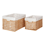 Bustelo Baskets - Papieren manden, naturel, set van 2