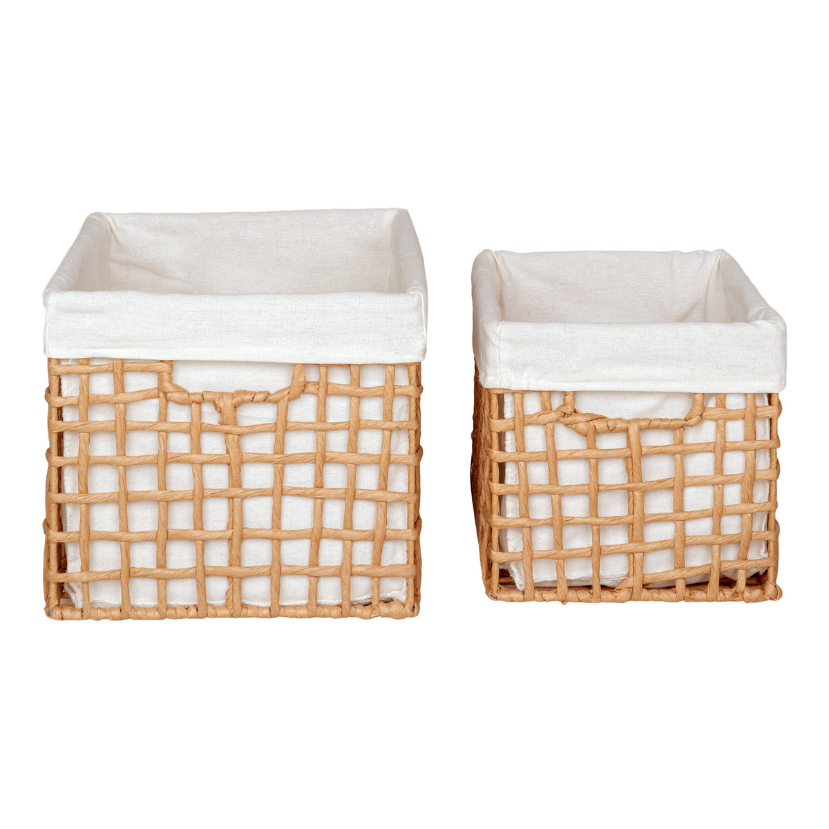 Bustelo Baskets - Papieren manden, naturel, set van 2