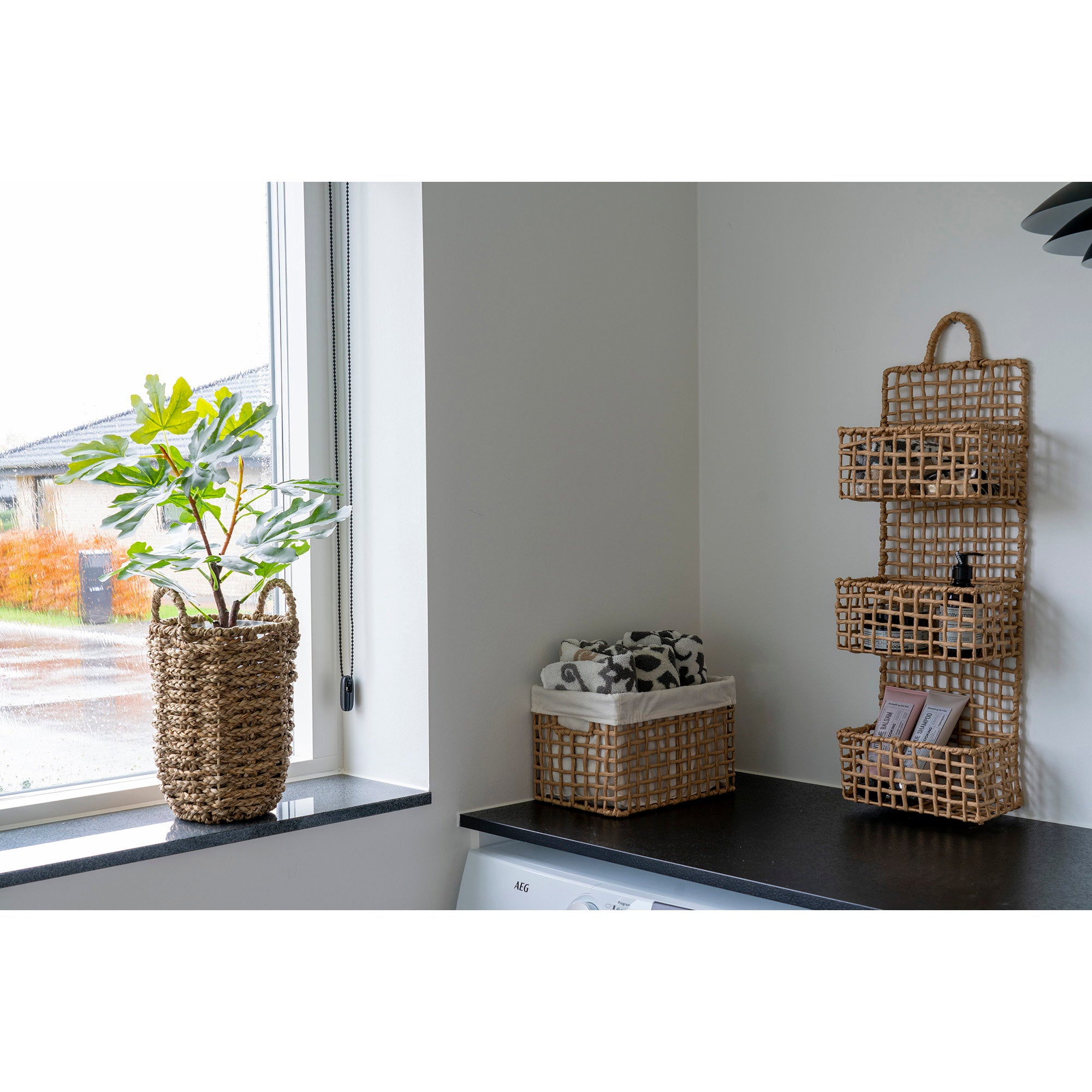 Bustelo Baskets - Papieren manden, naturel, set van 2
