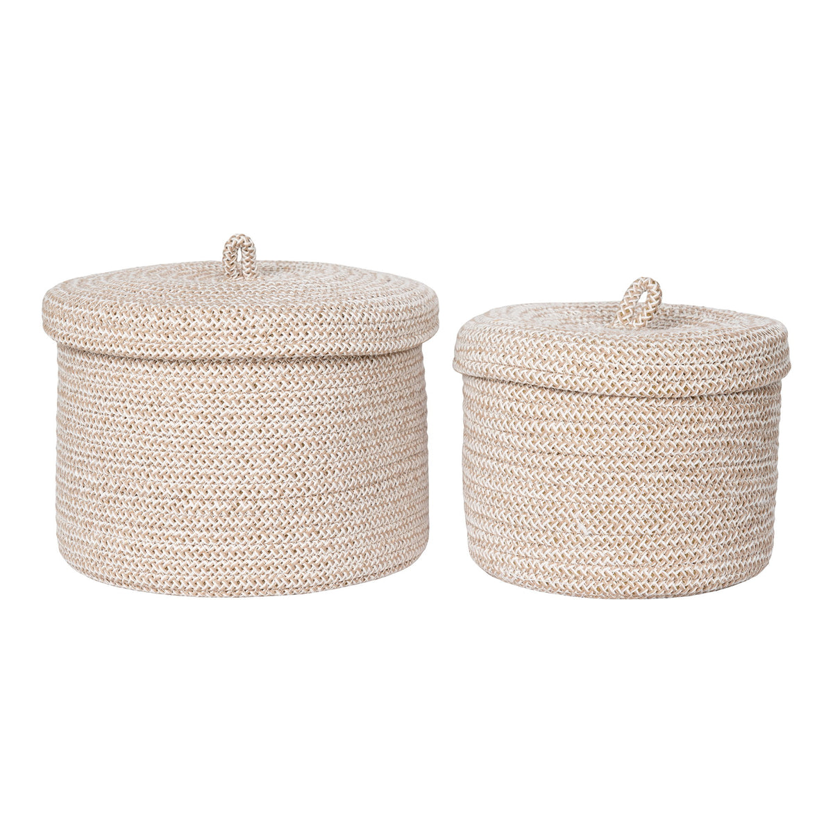 Sebal Baskets - Manden, katoen, beige, set van 2