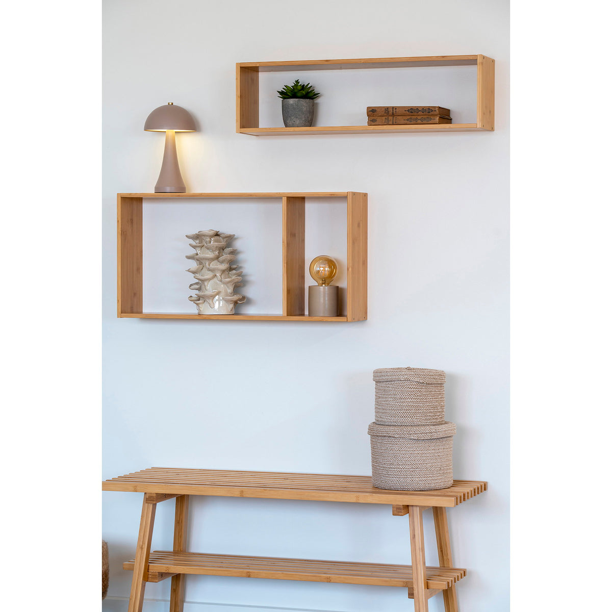 Sebal Baskets - Manden, katoen, beige, set van 2