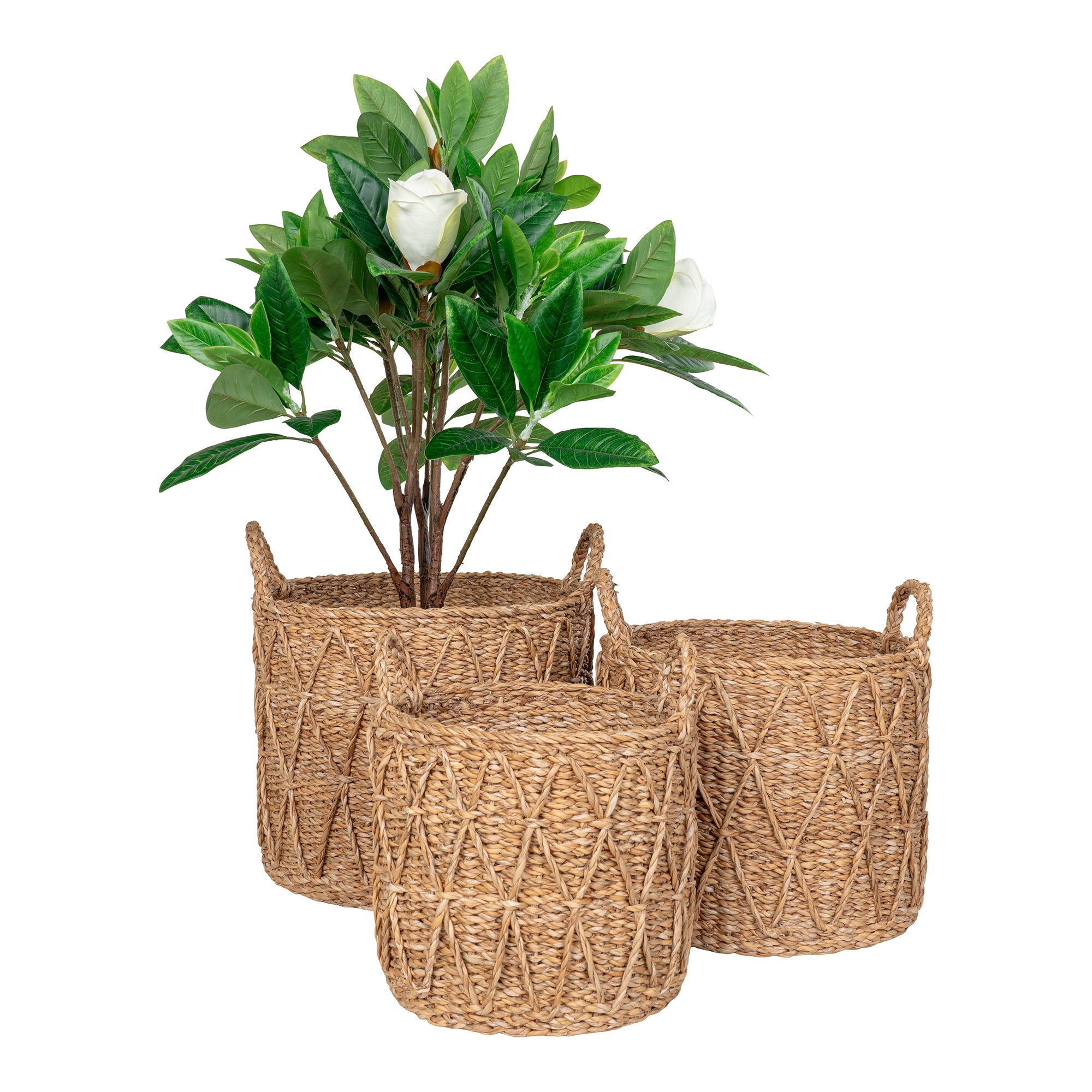 Krabi manden - manden, zeegras, naturel set van 3