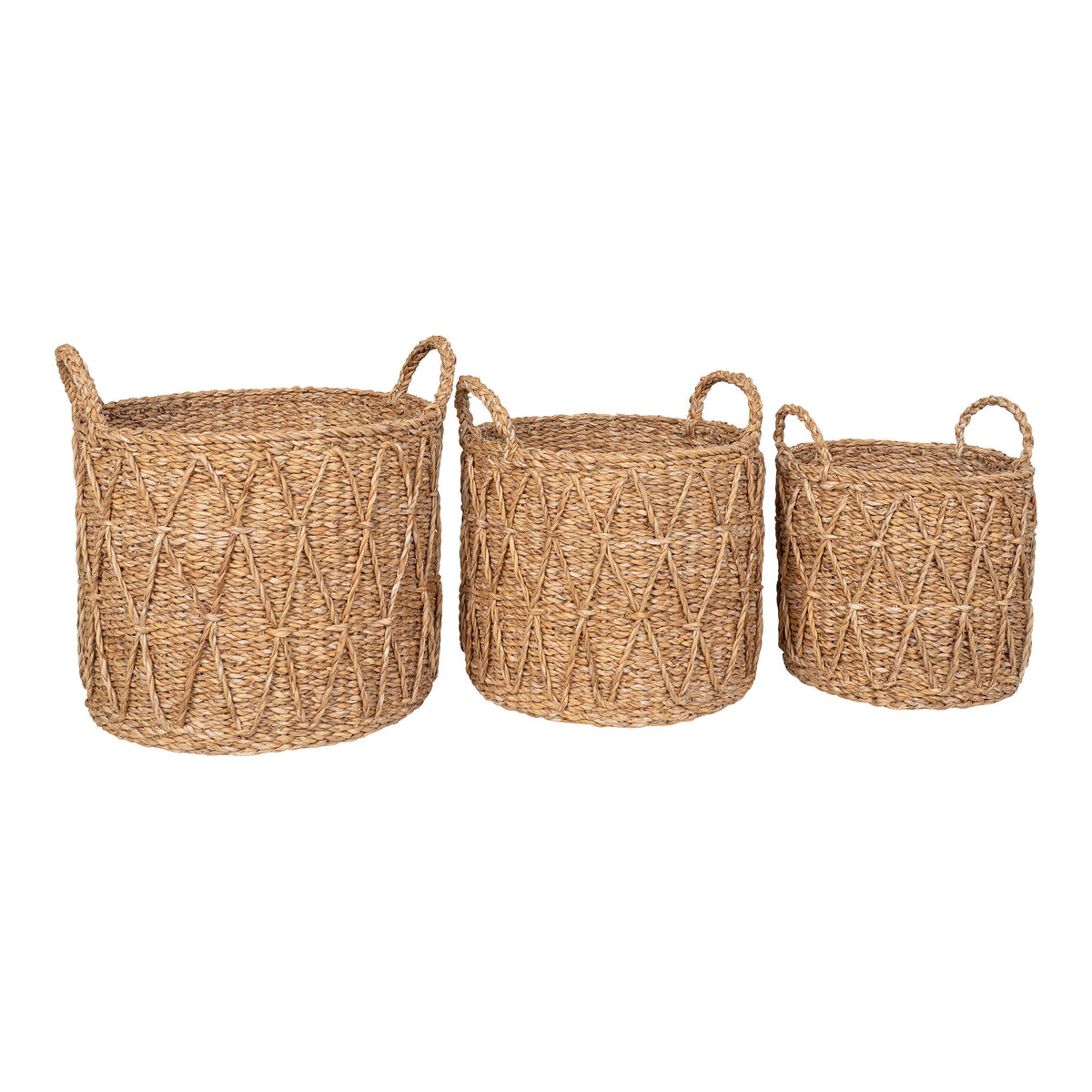 Krabi manden - manden, zeegras, naturel set van 3