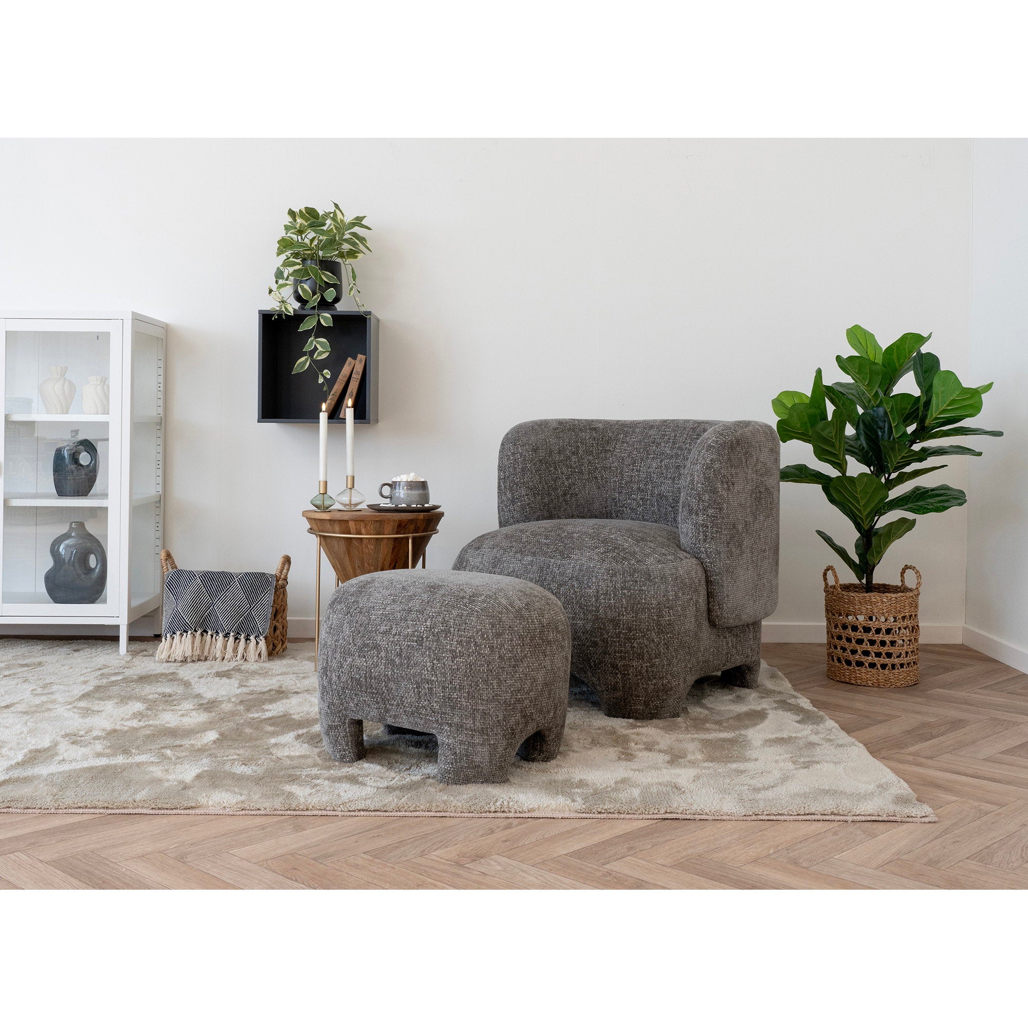 Balok Baskets - Manden van zeegras, naturel, set van 3