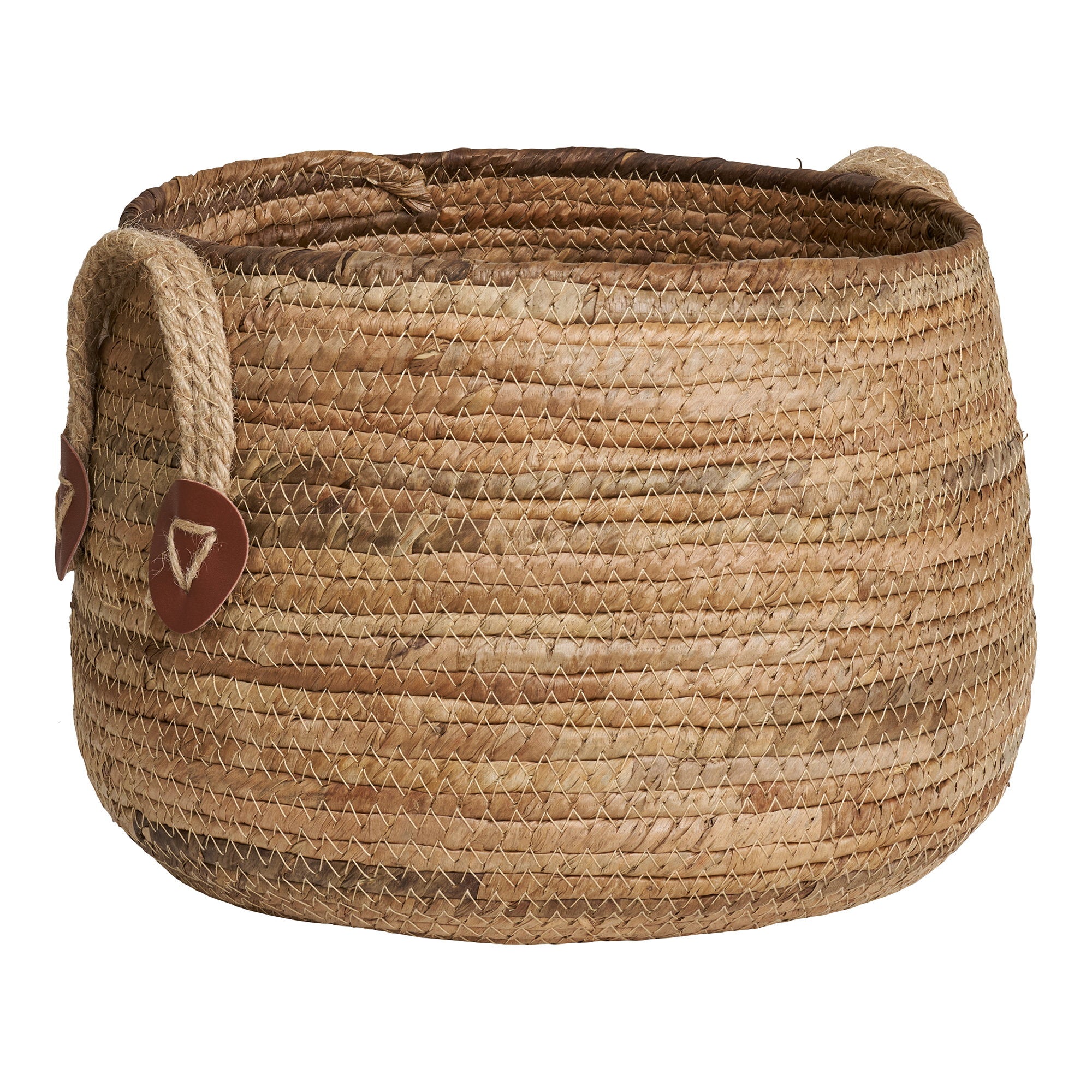 Aosta Baskets - Manden, bananenblad, naturel, set van 2