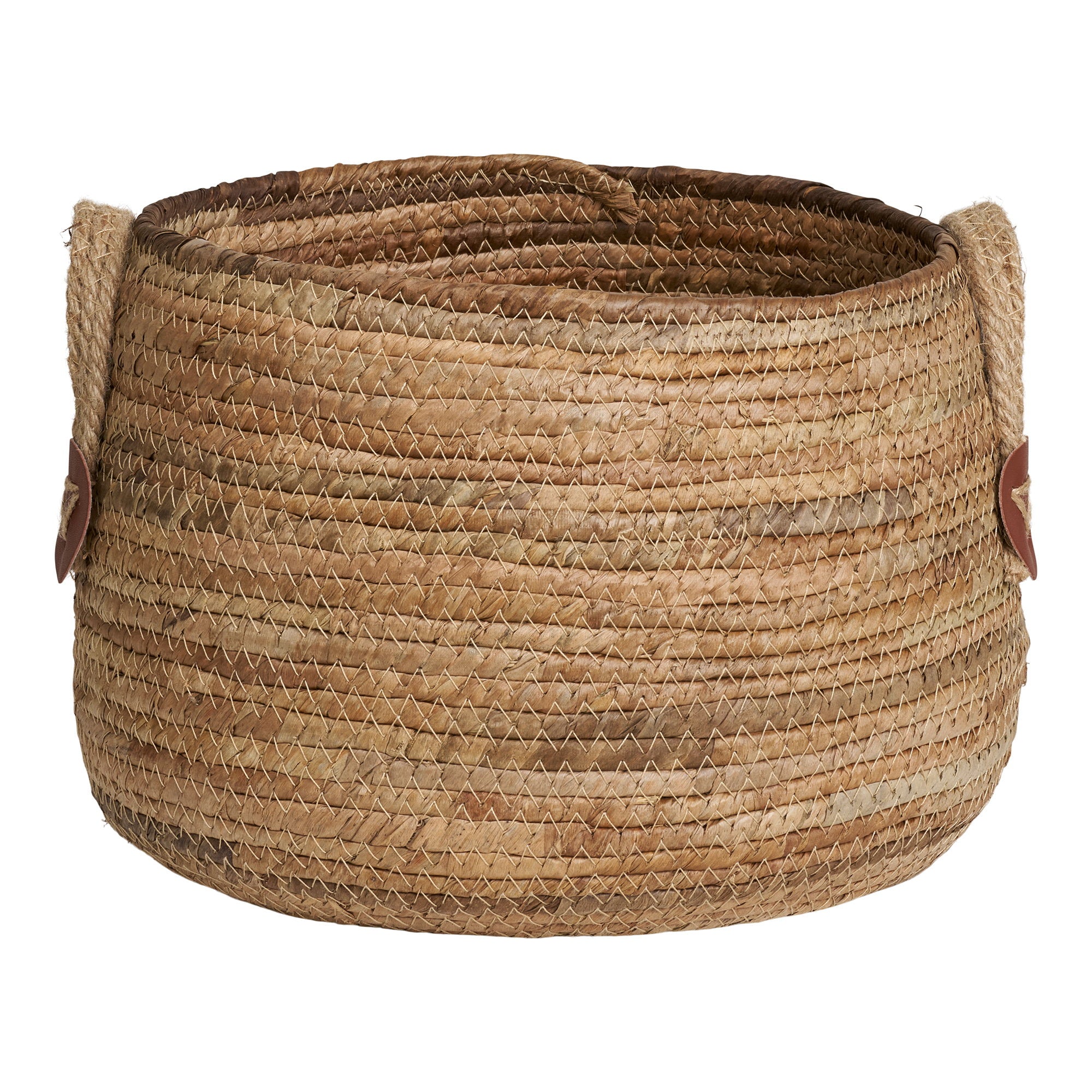 Aosta Baskets - Manden, bananenblad, naturel, set van 2