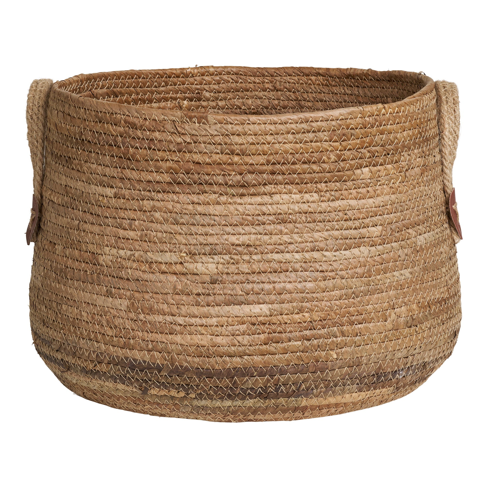 Aosta Baskets - Manden, bananenblad, naturel, set van 2