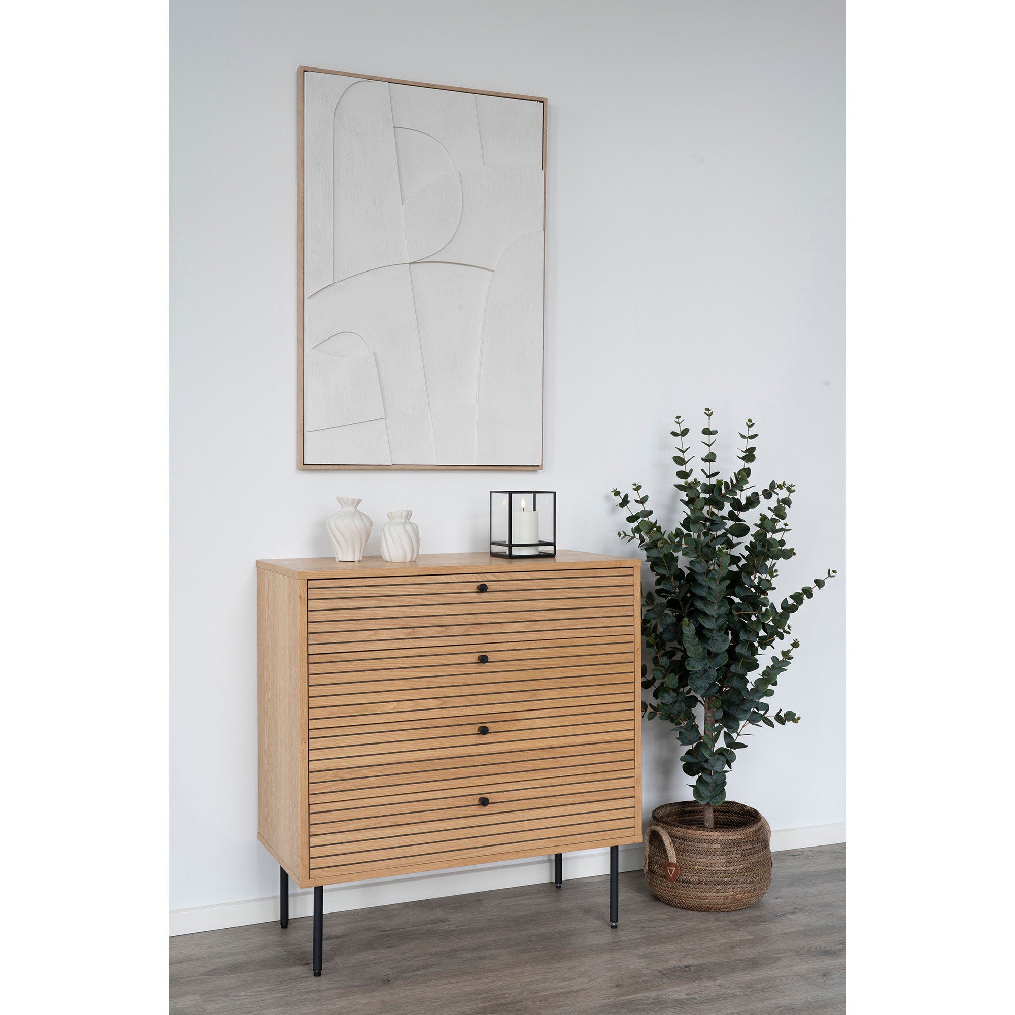 Aosta Baskets - Manden, bananenblad, naturel, set van 2