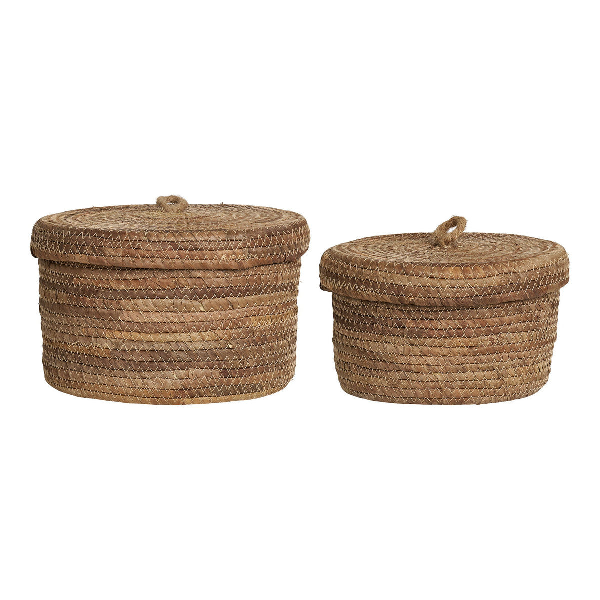 Desio Baskets - Manden, bananenblad, naturel set van 2
