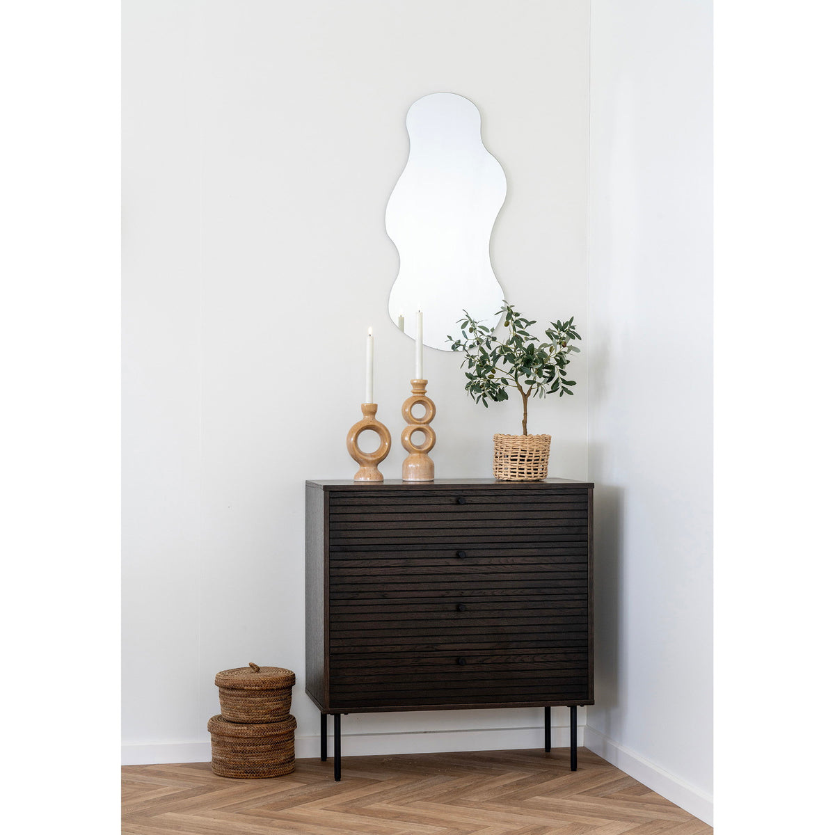 Desio Baskets - Manden, bananenblad, naturel set van 2