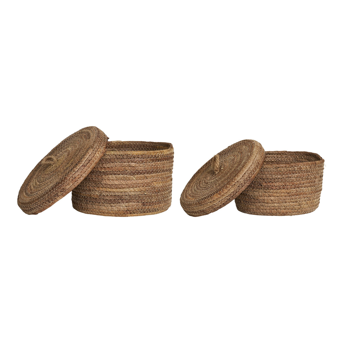 Desio Baskets - Manden, bananenblad, naturel set van 2