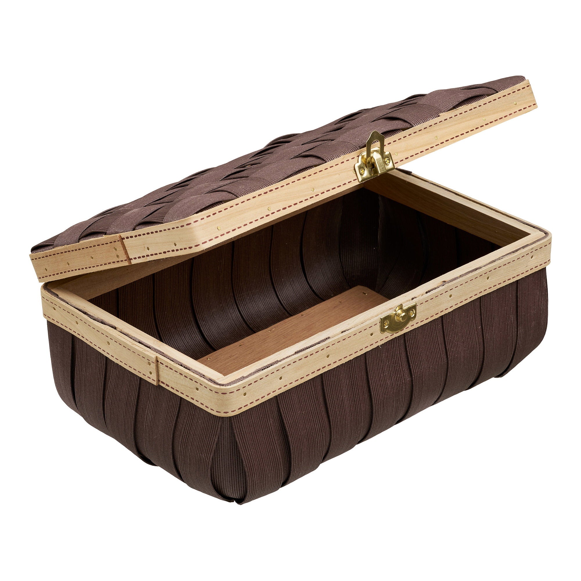 Medan Baskets - manden, houtlook, bruin, set van 2