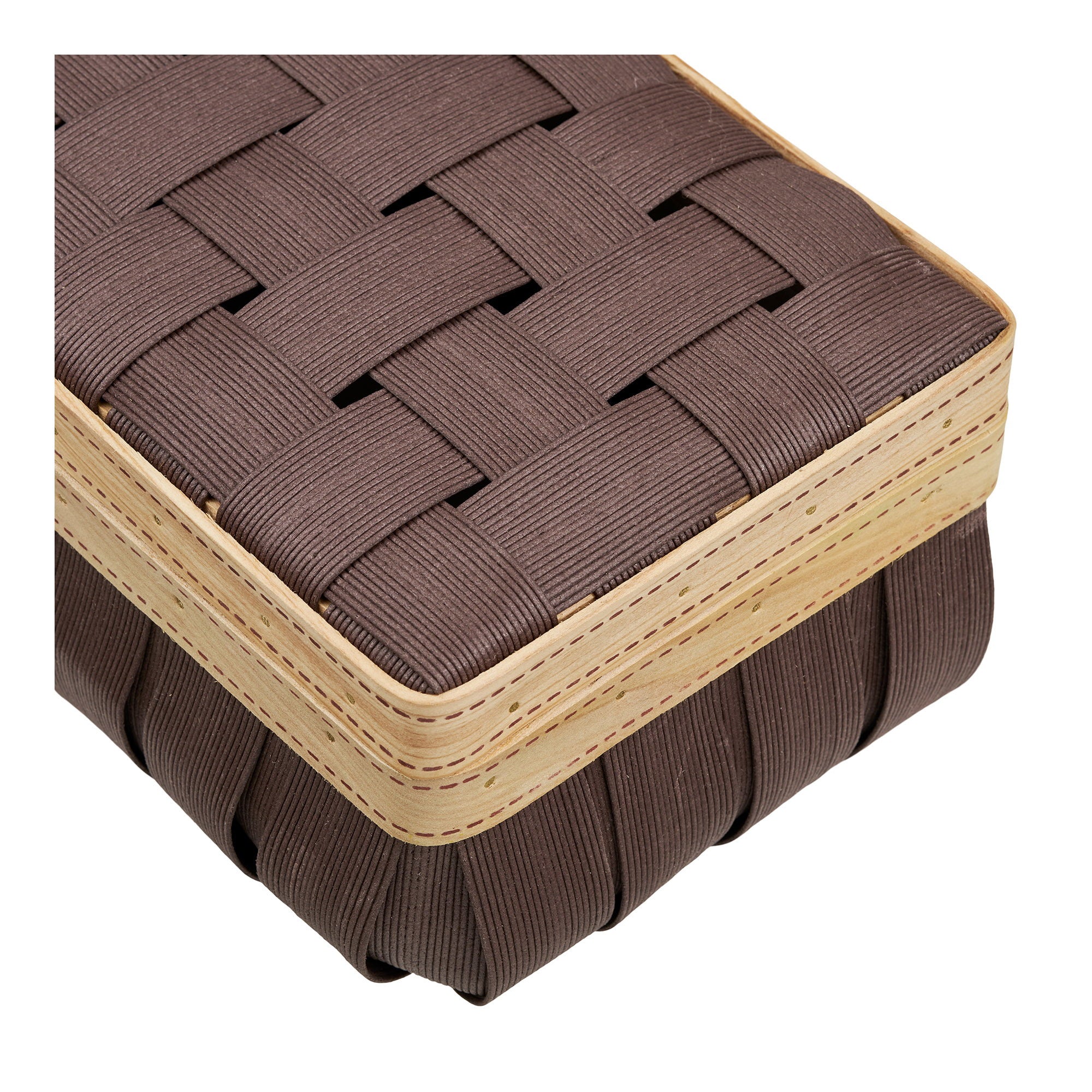 Medan Baskets - manden, houtlook, bruin, set van 2