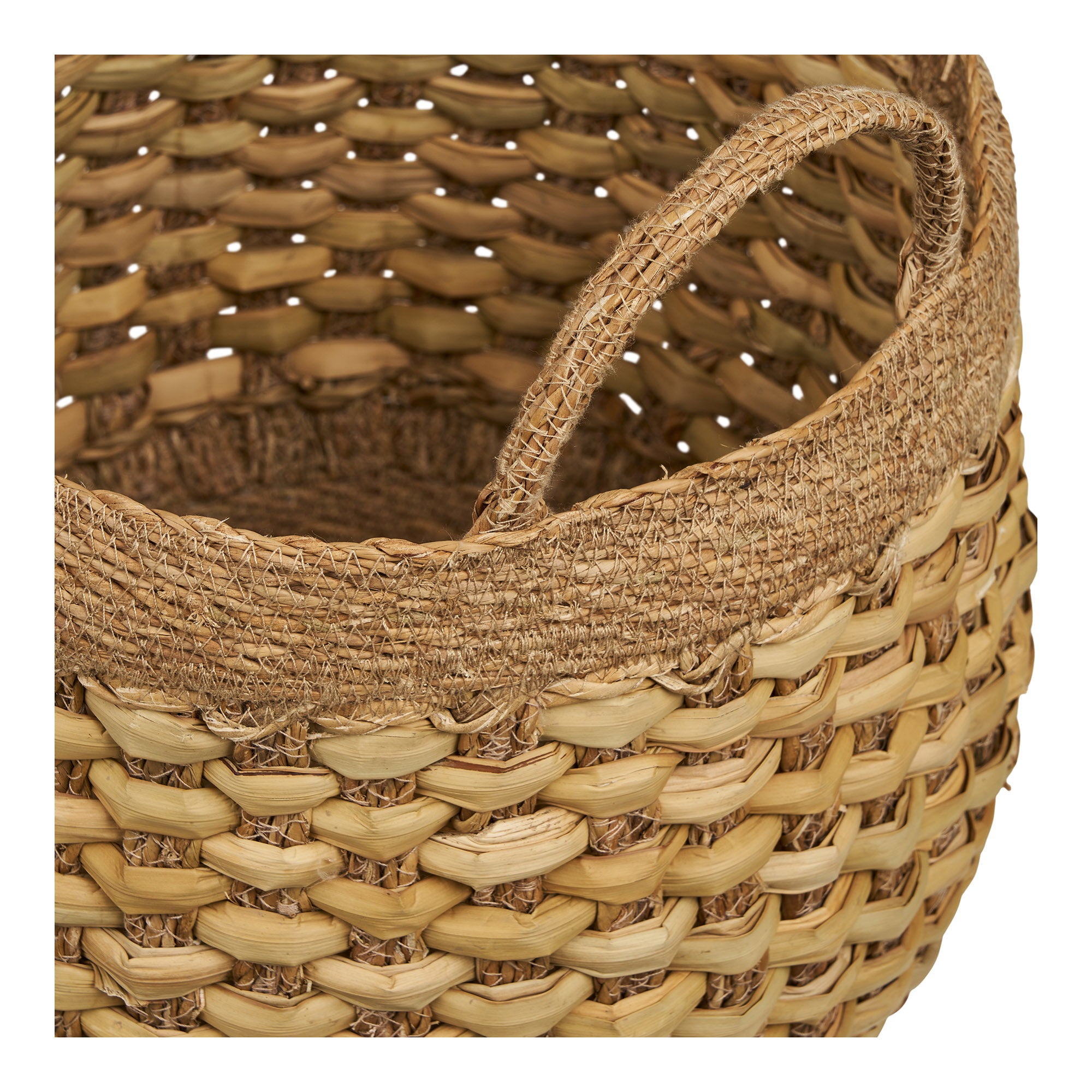 Strahan Baskets - Manden, zeegras/waterhyacint, naturel, set van 2