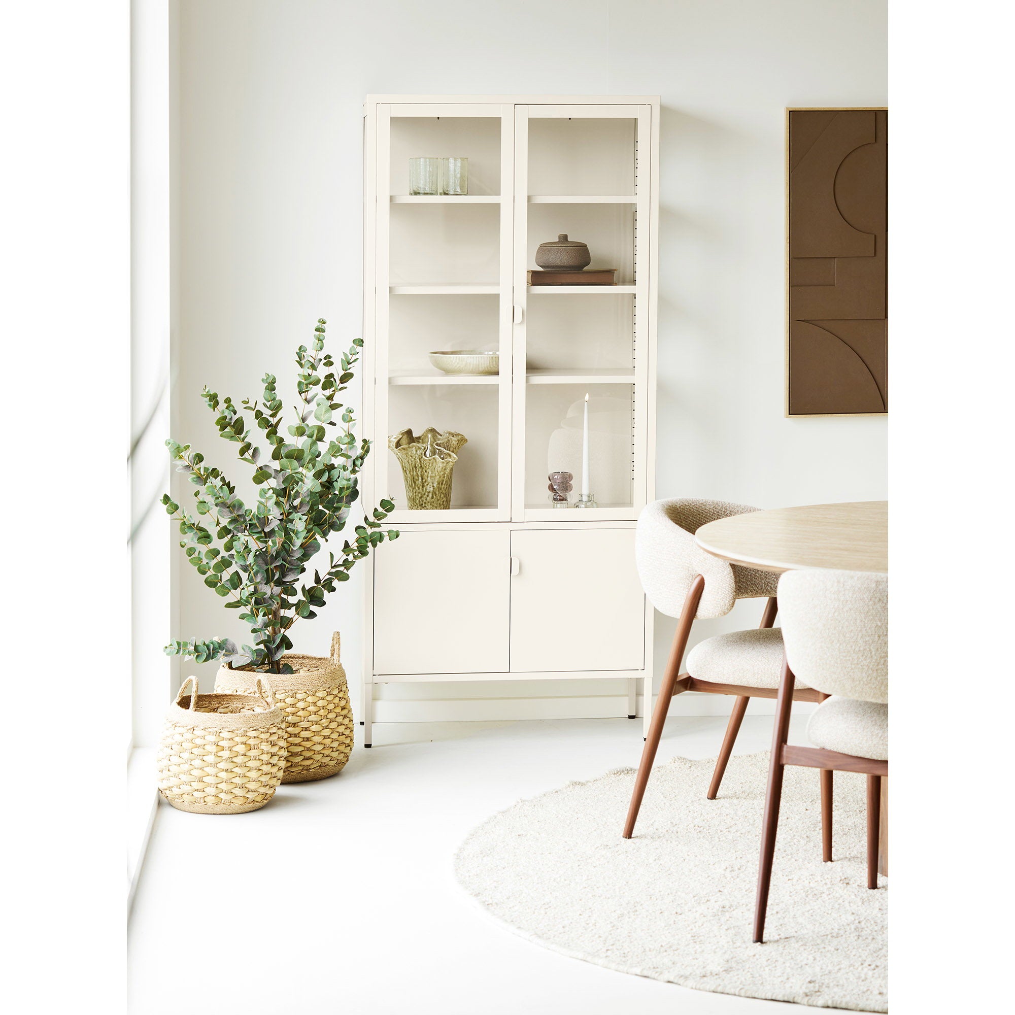 Strahan Baskets - Manden, zeegras/waterhyacint, naturel, set van 2