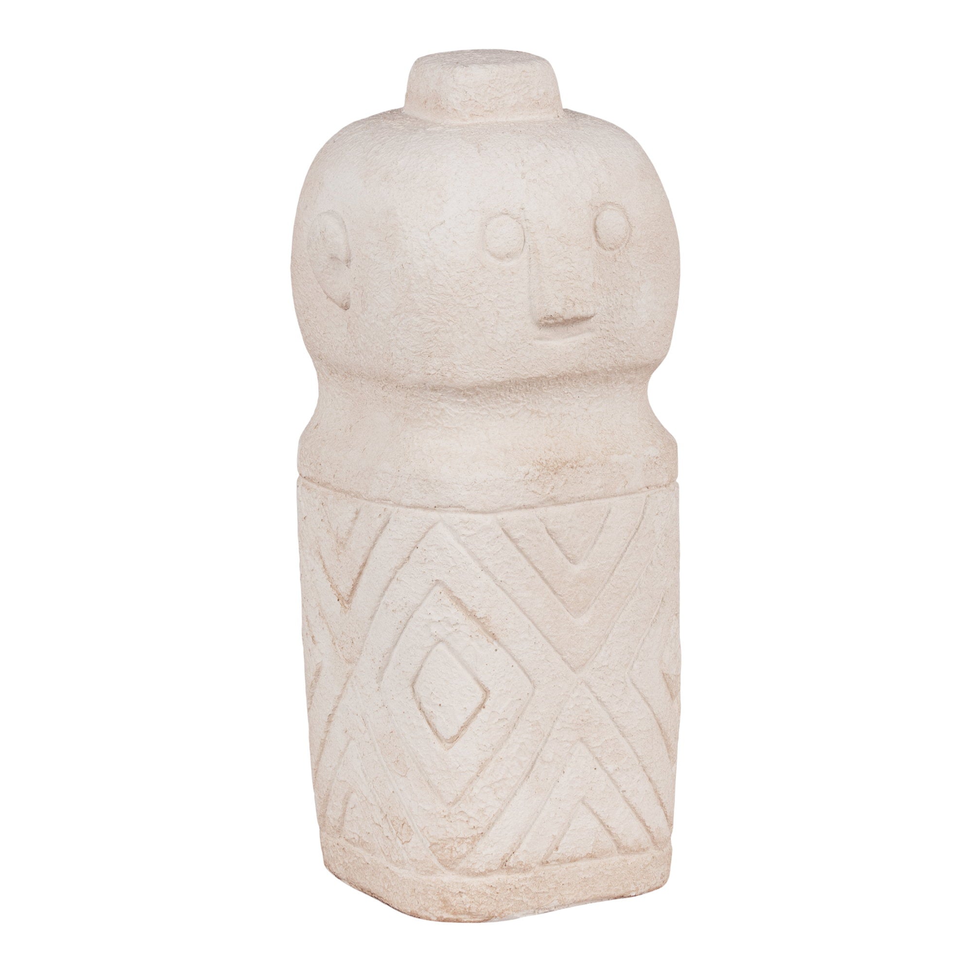 Decoratie  - Decoratie, cement, beige 6,5x6,5x15 cm