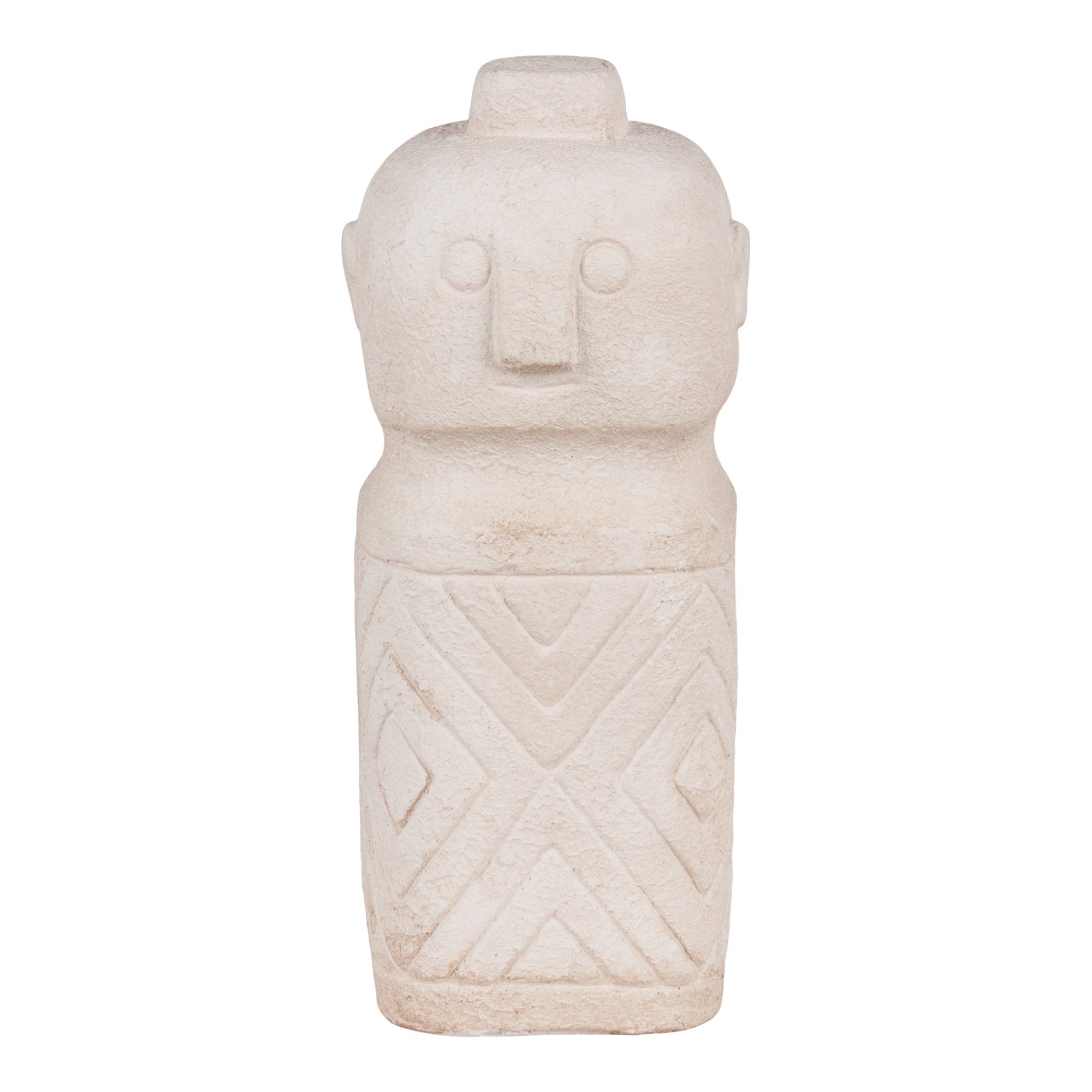 Decoratie  - Decoratie, cement, beige 6,5x6,5x15 cm